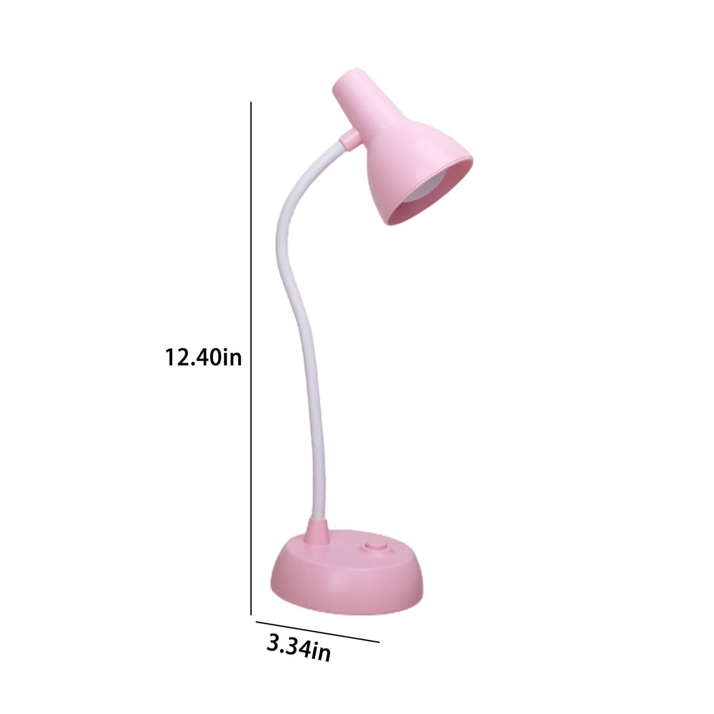 Cute Desk Lamp with USB Charging Port, Dimmable LED Reading Lamp, Flexible Gooseneck Auto Dimming Table Task Light, Bedside Reading Table Lamp, for Home Office Dorm Bedside Pink