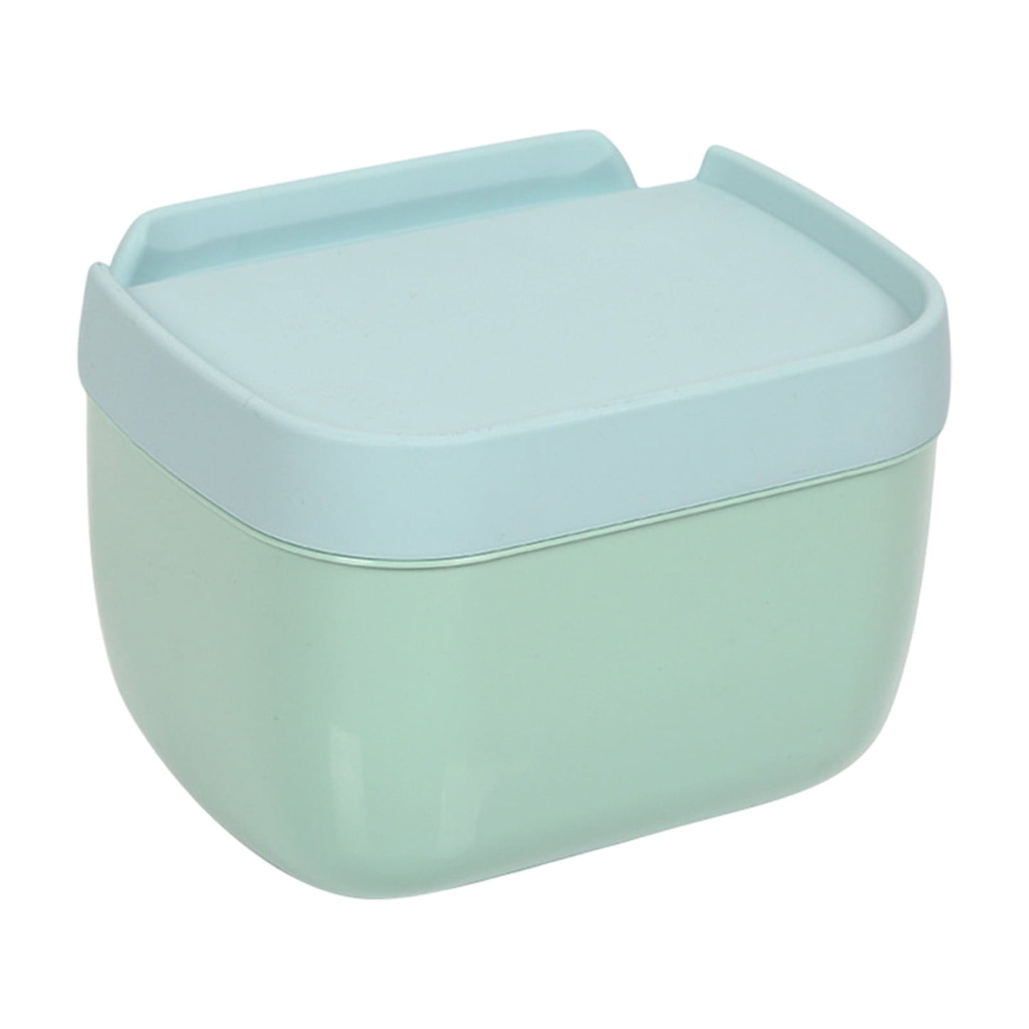 Plastic Tissue Box, Multi-Functional Tissue Box Holder, Plastic Paper Towel Box, Wall Mounted Tissue Box Cover Holder, Toilet Tissue Storage Box, for Bathroom Refillable Blue