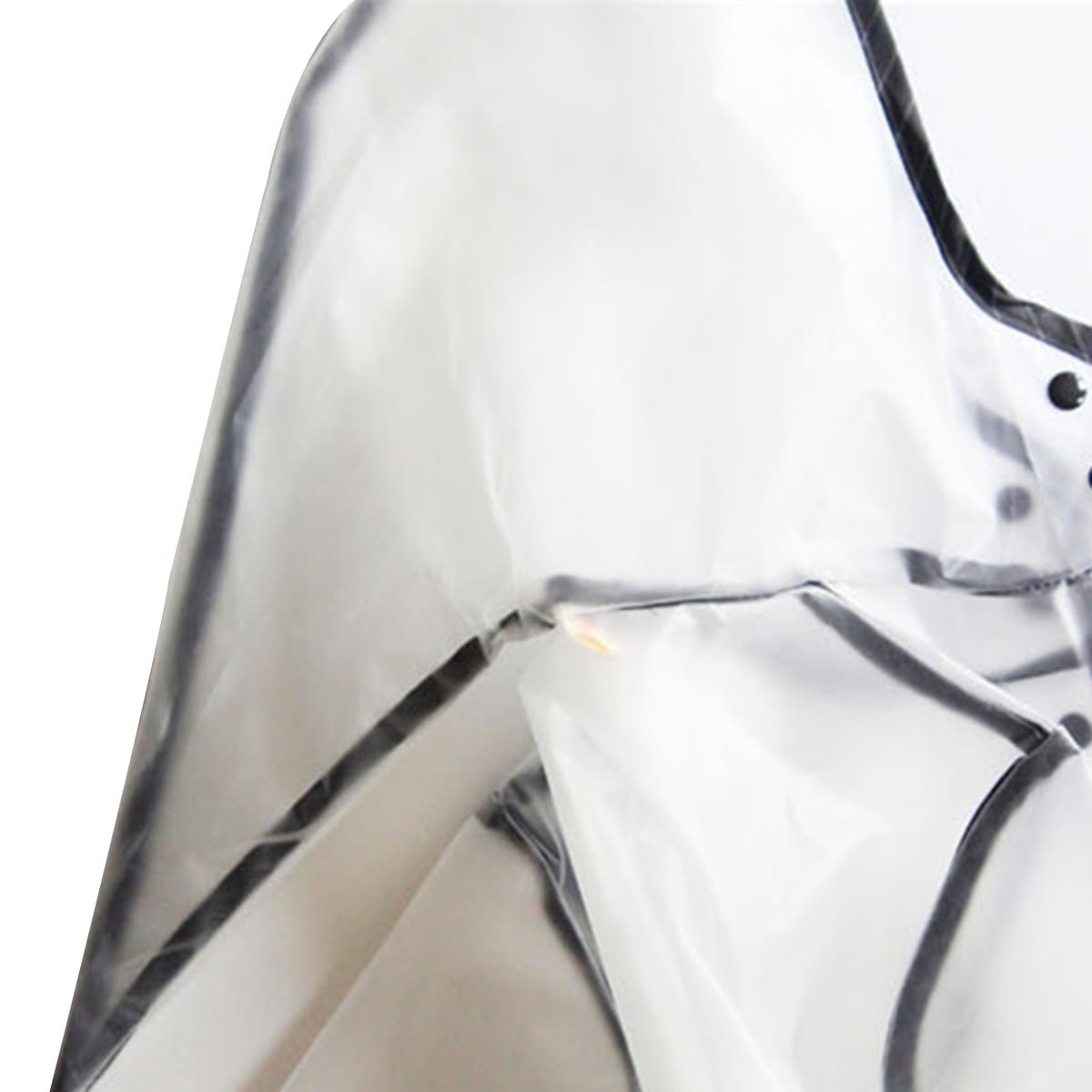Genuiskids Hooded Transparent Raincoat Girl Boys Rain Coat Hooded Outdoors Clear Waterproof Kids Toddler Children's Rainwear Protective Covers 1-10T 5-8Y White