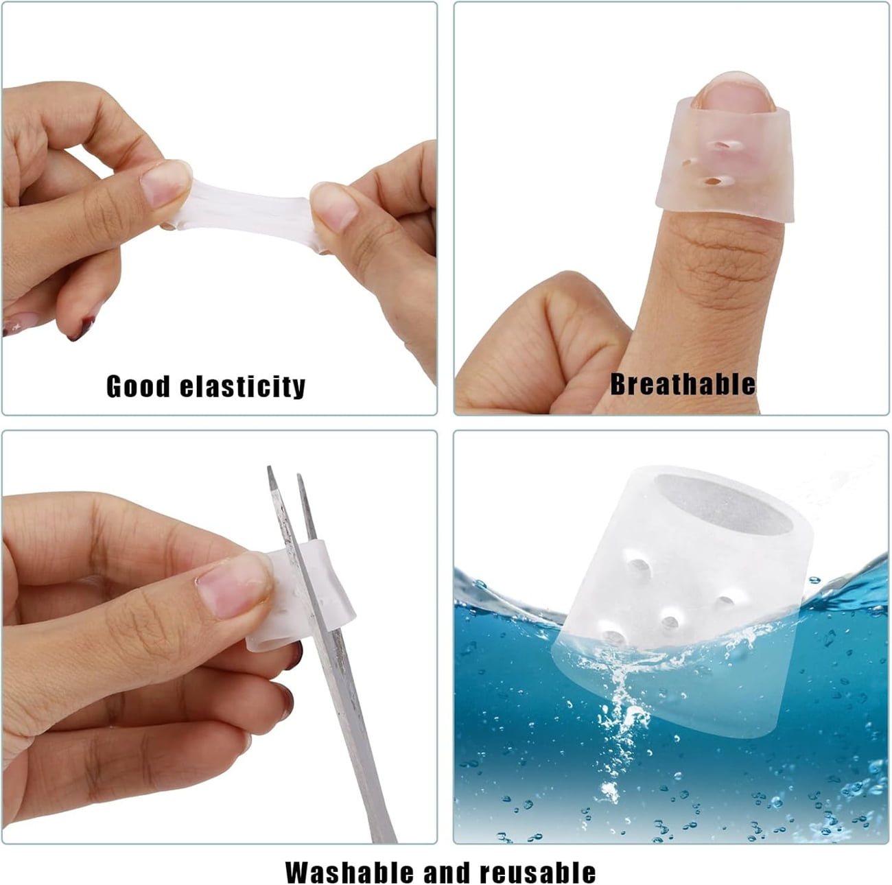 8 Pairs Breathable Finger Cots with Air Holes,Finger Protectors,Breathable Finger Covers for Protectors for Wound,Finger Cracking,Trigger Finger