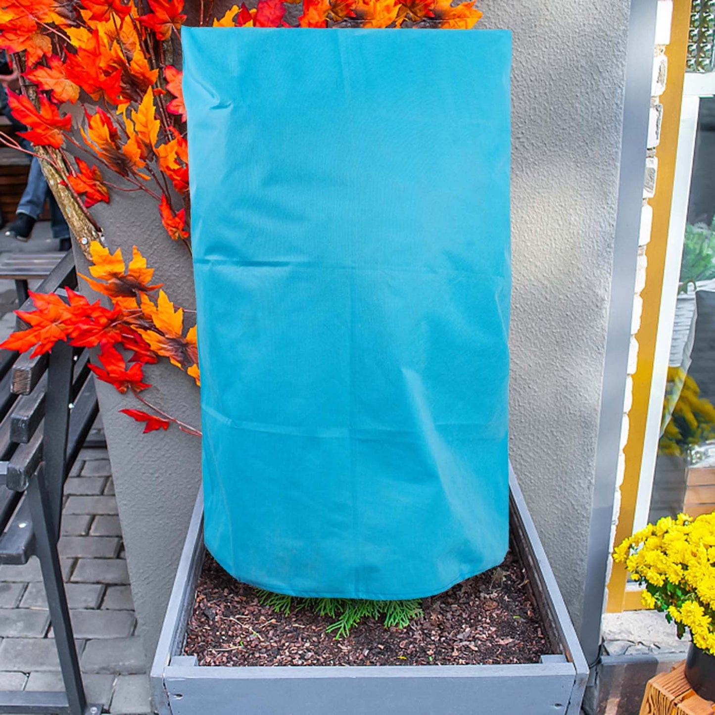 Plants Covers Freeze Protection, Frost Blankets with Drawstring, Winter Plants Protection Covers for Outdoor Plants Potted Shrubs M