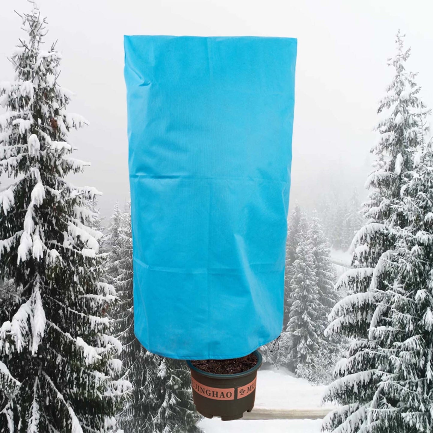 Plants Covers Freeze Protection, Frost Blankets with Drawstring, Winter Plants Protection Covers for Outdoor Plants Potted Shrubs S
