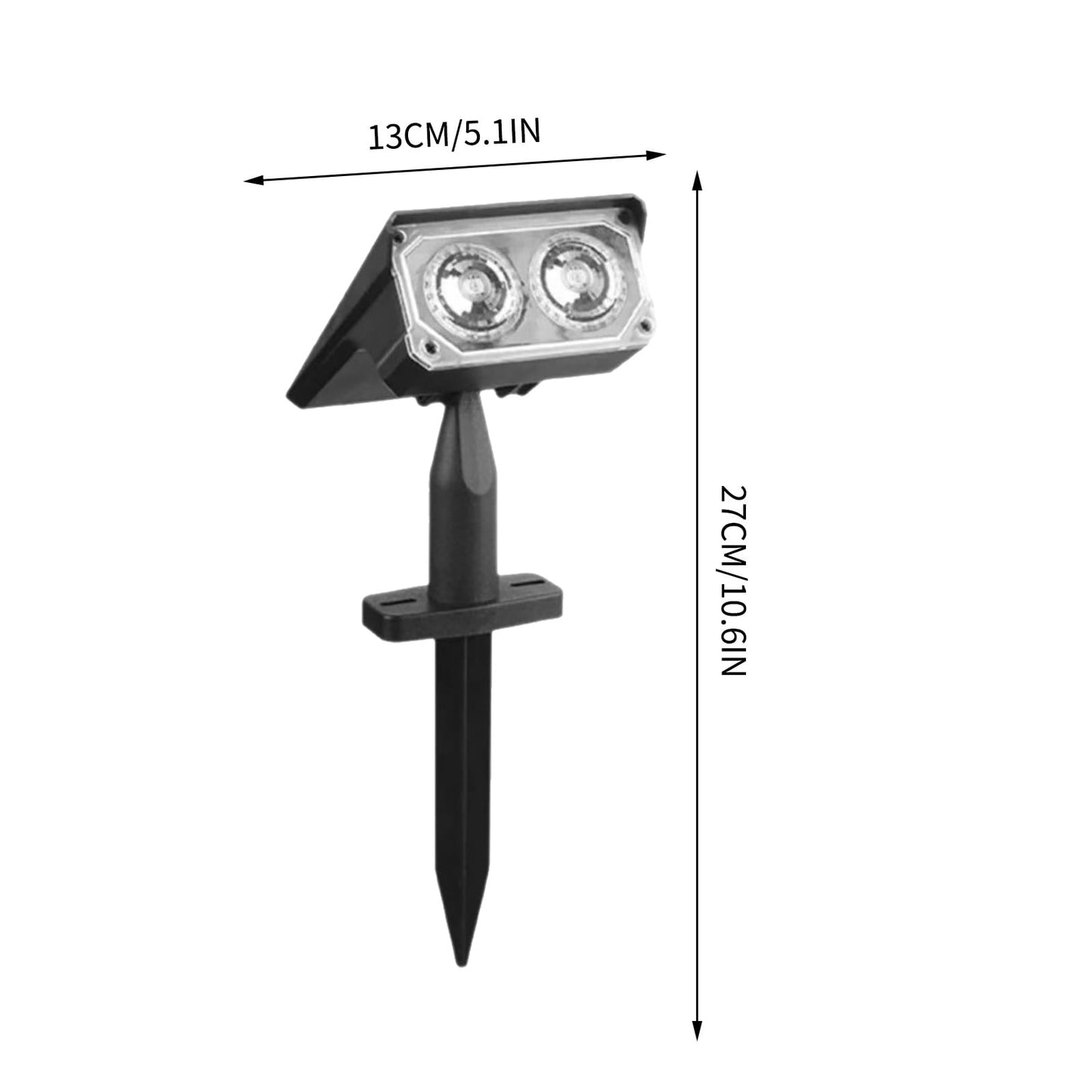 Solar Spot Lights Outdoor for Flag, Tree, Sign, Mailbox, Solar Lights Outdoor Waterproof, Bright Landscape Spotlights, Dusk to Dawn Lighting, for Yard Patio Garden Pathway A