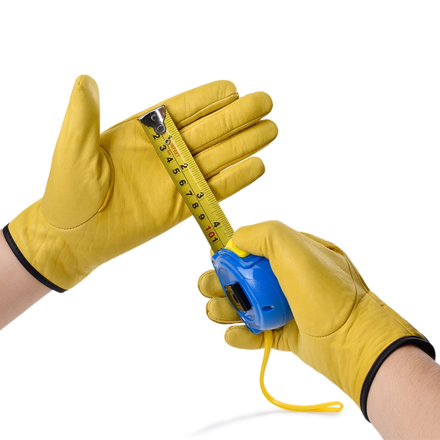 RABBITH Upgrade Leather Working Gloves Work Gardening Gloves Thorn Proof Garden Building Heavy Duty Utility Gripper Men Women L