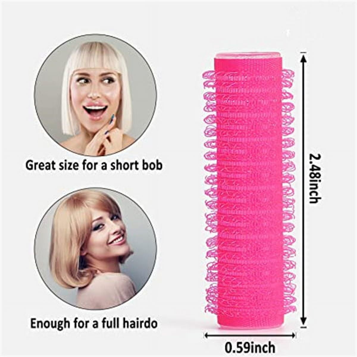 Self Grip Small Hair Curlers,Hair Rollers Curlers,Salon Hairdressing Curlers,DIY Curly Hairstyle Hair Rollers for Women Medium Short Hair (Gripping Sticky Rollers 0.6" 12PCS), Random color 6PCS
