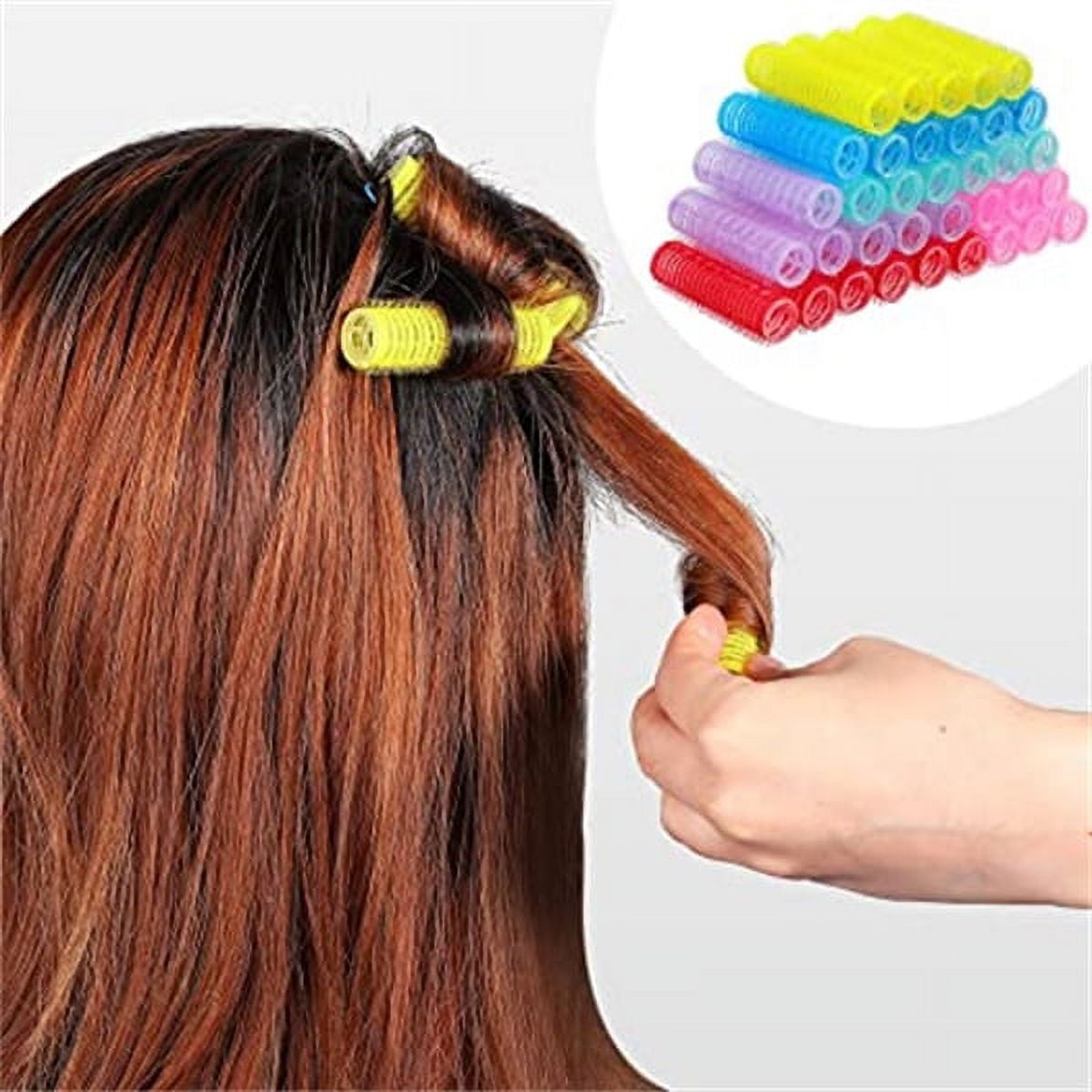 Self Grip Small Hair Curlers,Hair Rollers Curlers,Salon Hairdressing Curlers,DIY Curly Hairstyle Hair Rollers for Women Medium Short Hair (Gripping Sticky Rollers 0.6" 12PCS), Random color 6PCS