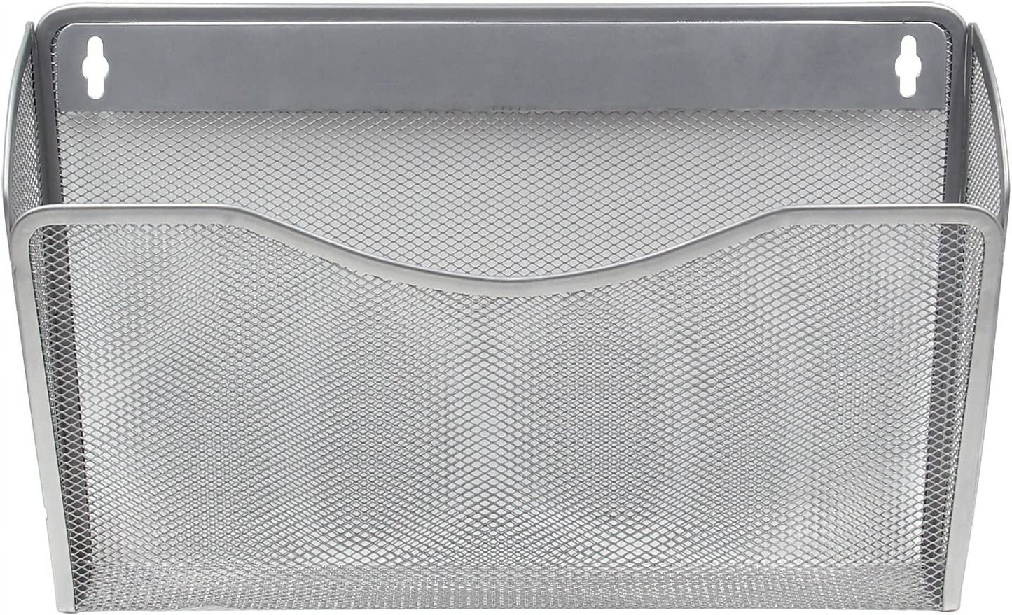 Tutuviw Wall Mount File Organizer Metal Letter Size, Black Silver