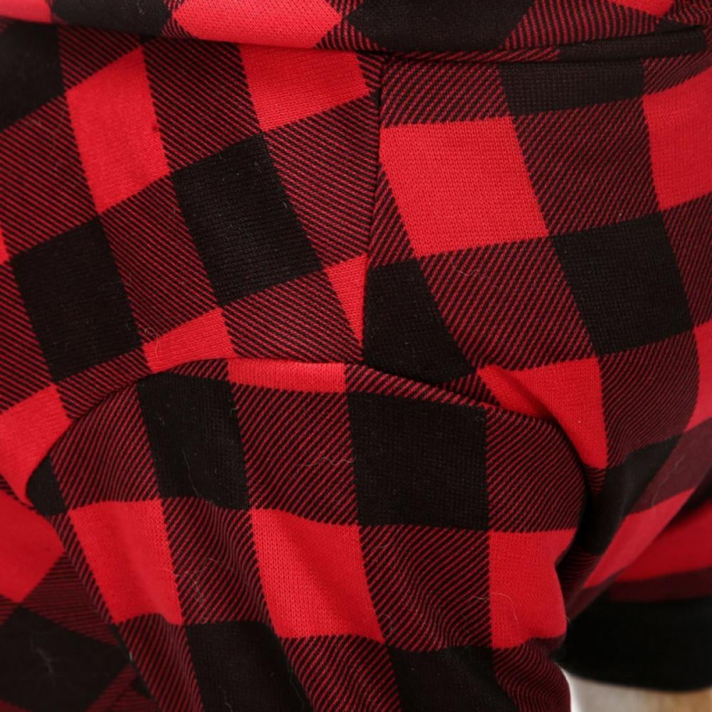 Big ! Pet Dog Plaid Hoodie Sweaters with Hat, Dog Warm Winter Dog Coat for Small Medium Large Dogs 2XL