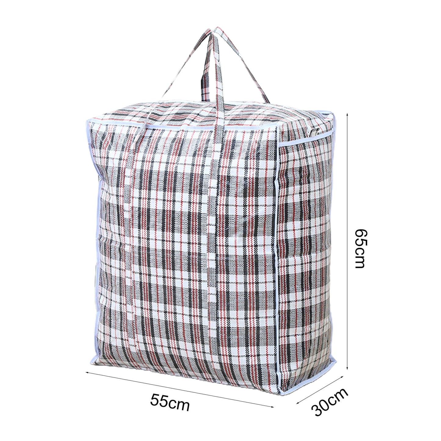 Dream Lifestyle Large Capacity Storage Bags, Large Checkered Storage Laundry Bag with Zipper & Handles for Shopping Moving Travel Green
