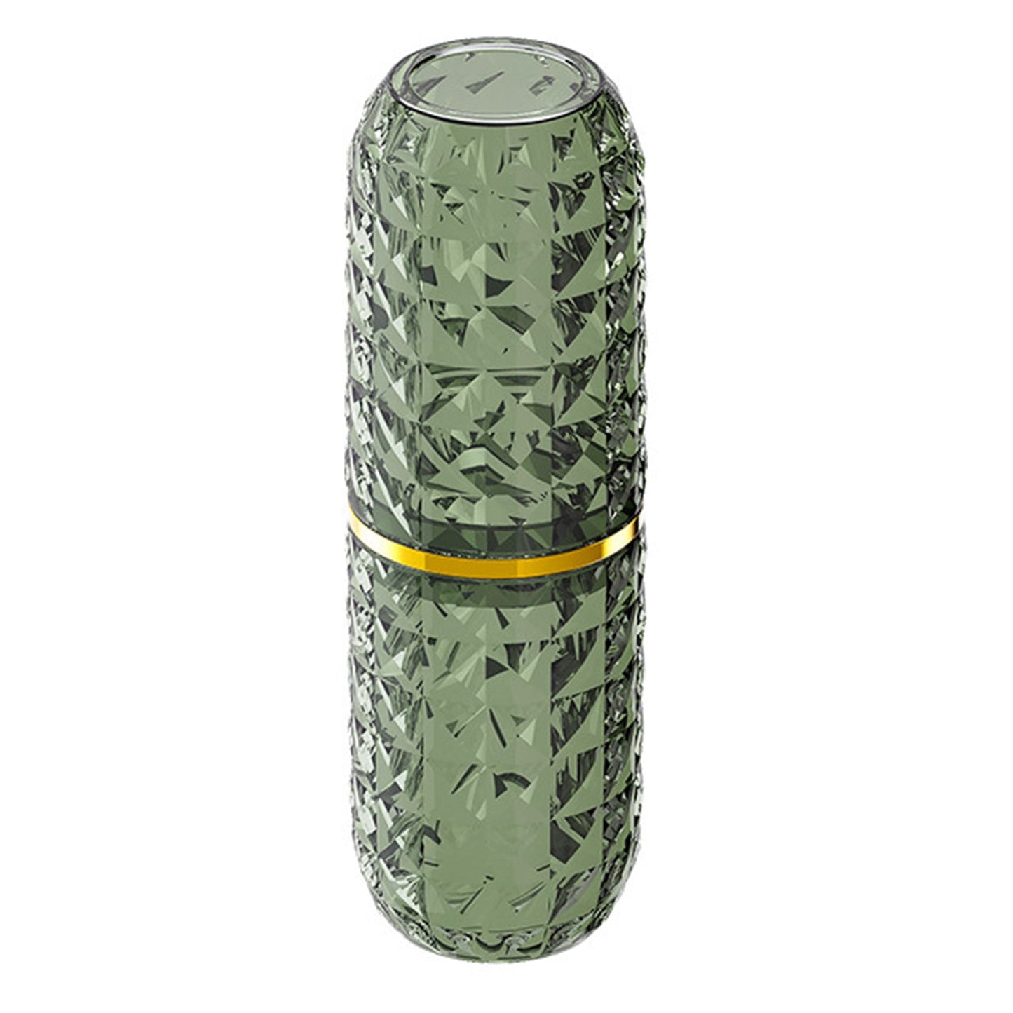 harmtty Toothbrush Box Large Capacity Light Luxury Portable Travel Toothbrush Toothpaste Holder Case for Bathroom,Clear Green