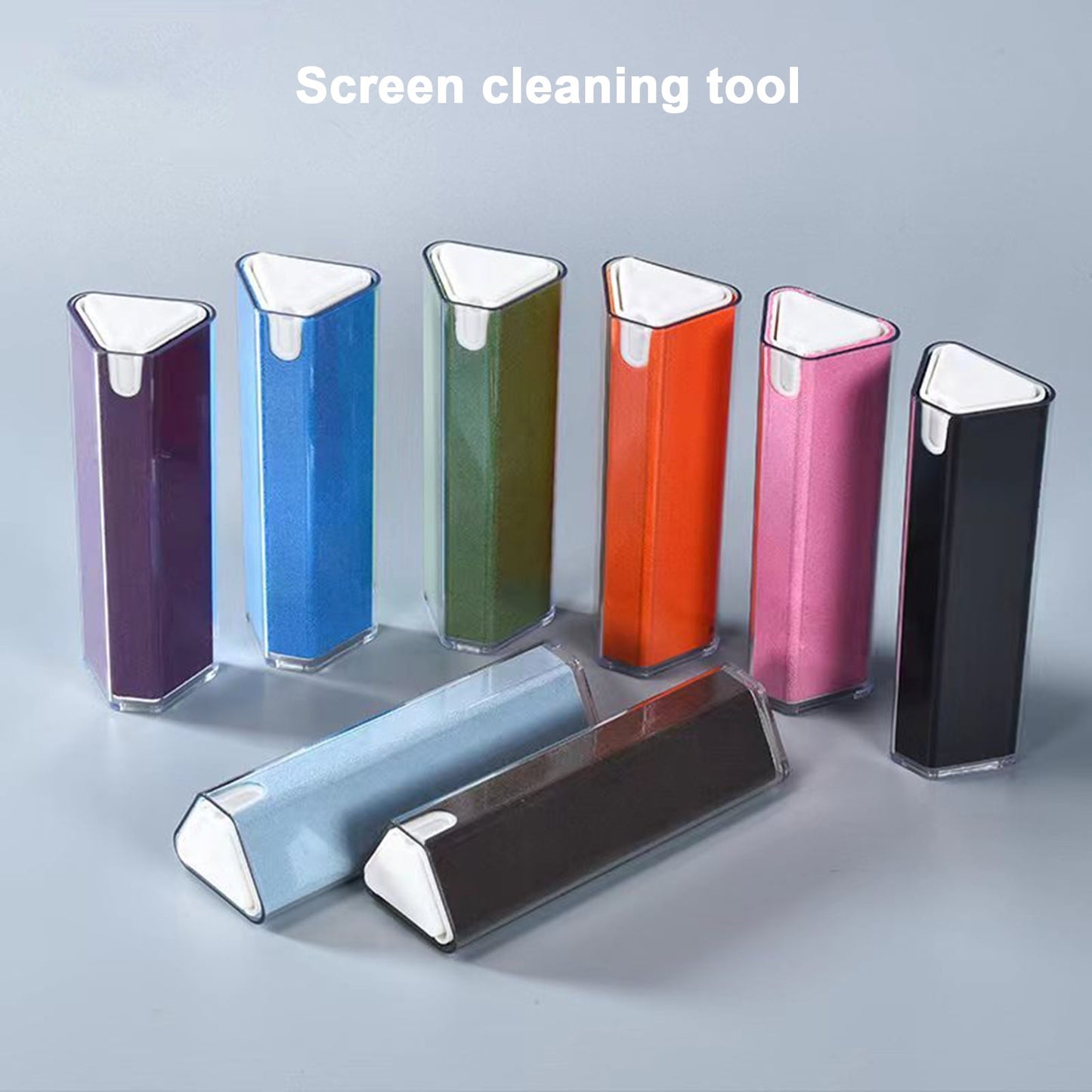 Screen Cleaner Spray Wipe, 3-in-1 Spray Microfiber Cloth, Car Screen Cleaner, Portable Refillable Spray Bottle Tool for Phone/Computer/Laptop/Tablet/Monitor/Car Screen 18 mL Light Blue