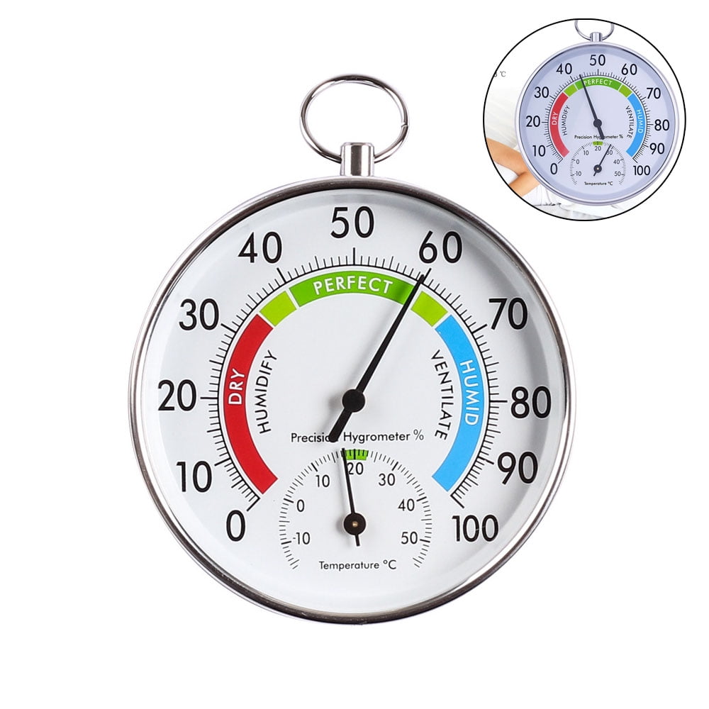Thermometer and Hygrometer - Ideal Greenhouse Thermometer and Humidity Meter To Monitor Maximum and Minimum Temperatures and Humidity Easily Wall Mounted Multicolor bottom