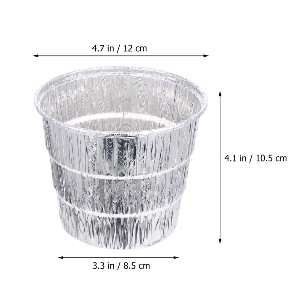 12 Pack Disposable Drip Grease Bucket Liners, Grill Drip Tray, Disposable Foil Liner for BBQ Drip Bucket