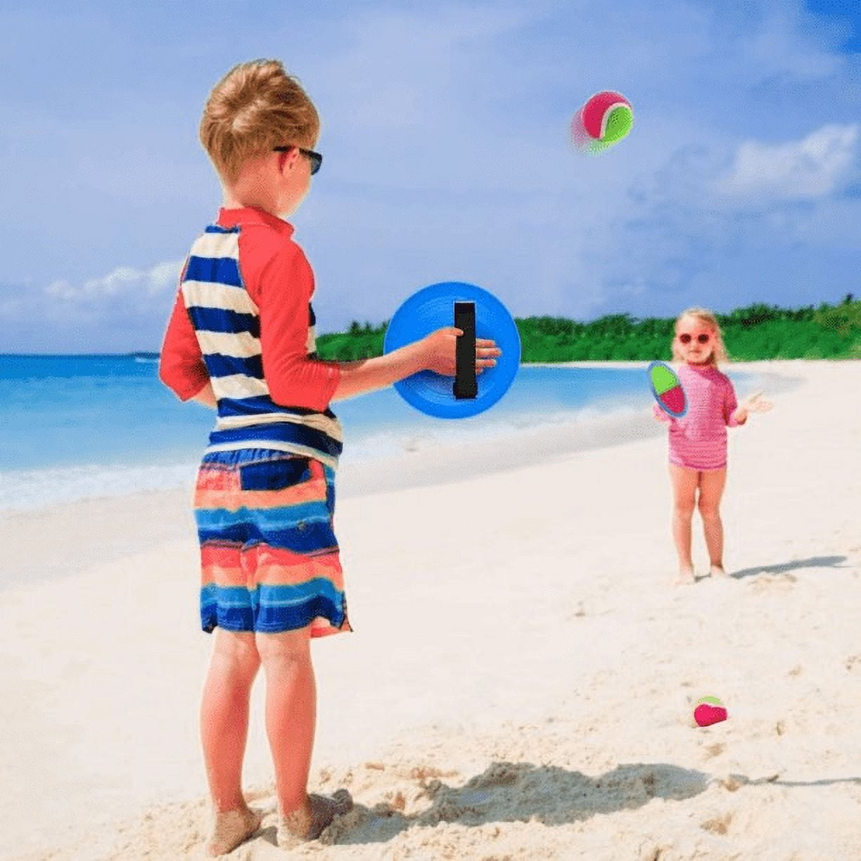 Tutuviw Toss and Catch Ball Set - Paddle Ball and Catch Game for Adults - Sticky Ball Catch Set - 2 Paddles, 1 Balls