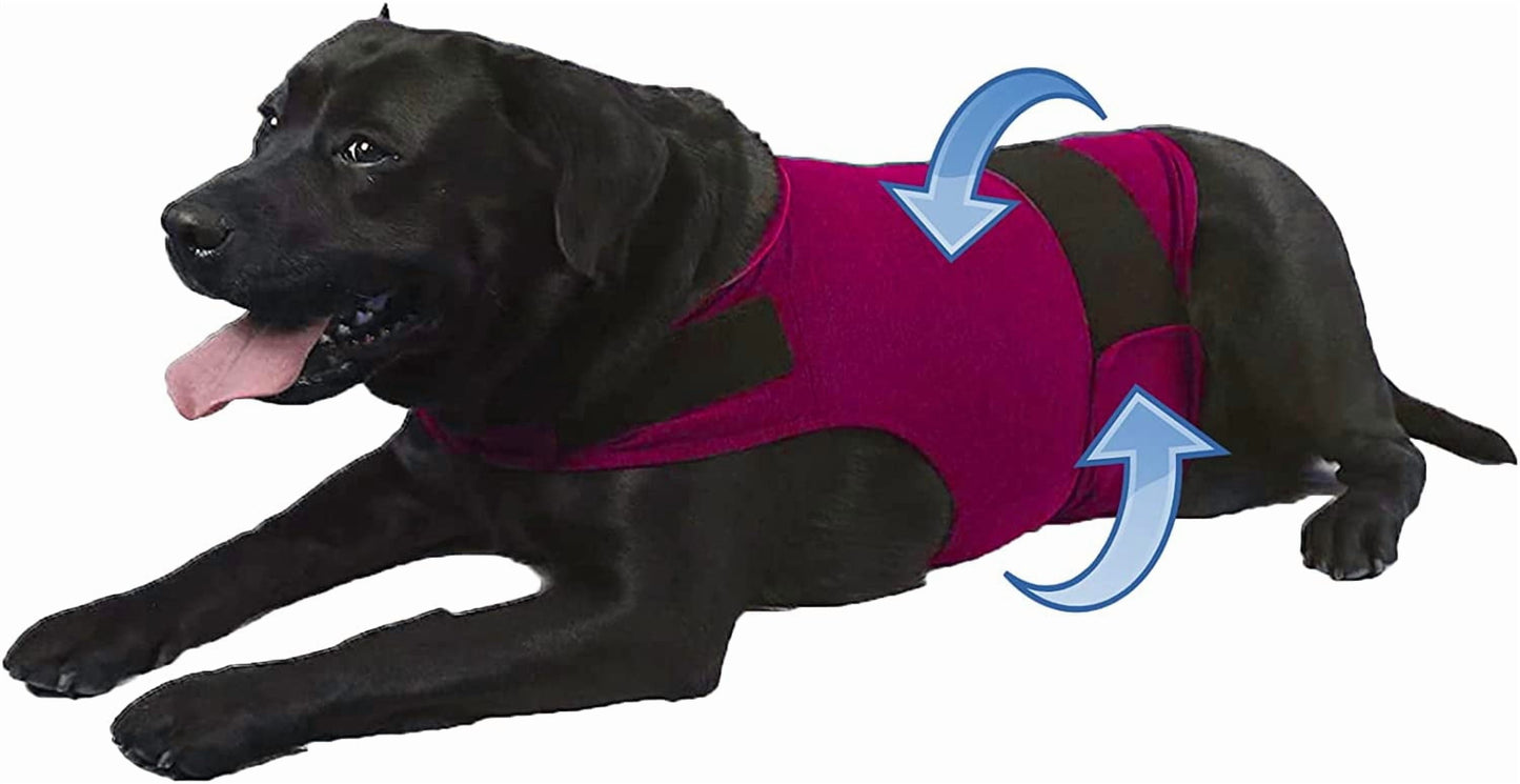 Dog Jacket, Skin-Friendly Dog Calming Vest - Dog Shirt for Thunder, Fireworks and Separation - Keep Pet Calm Without Medicine & Training, Anti Anxiety Vest for Dogs XL Rose Red