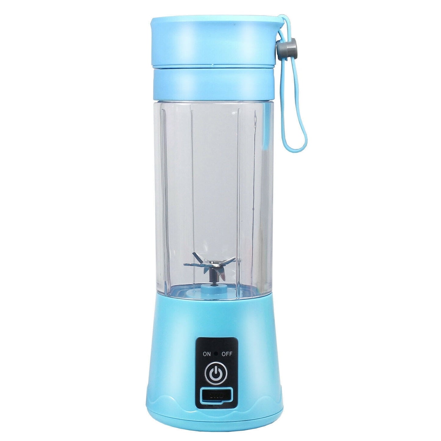 Mini Portable Blender,Smoothies Personal Blender Mini Shakes Juicer Cup USB Rechargeable With 6 blades,White Blue