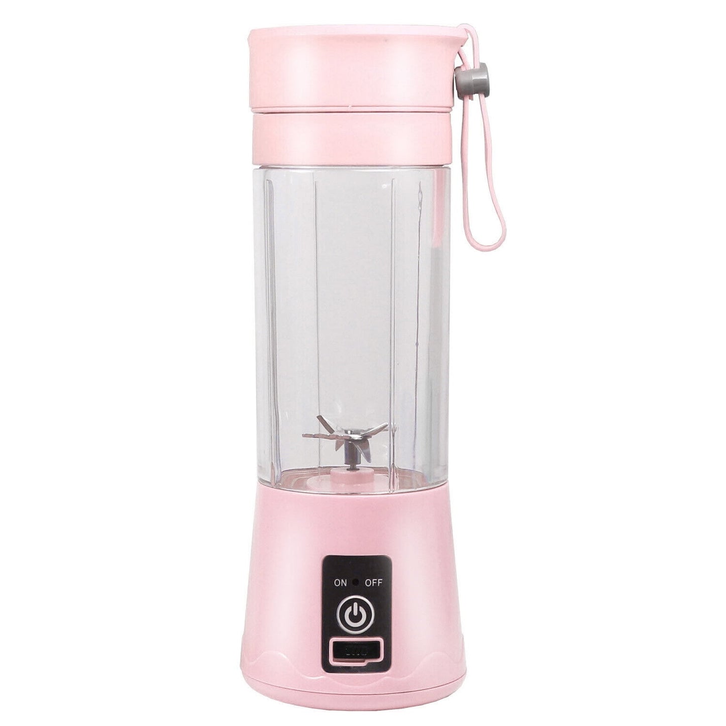 Mini Portable Blender,Smoothies Personal Blender Mini Shakes Juicer Cup USB Rechargeable With 6 blades,White Pink