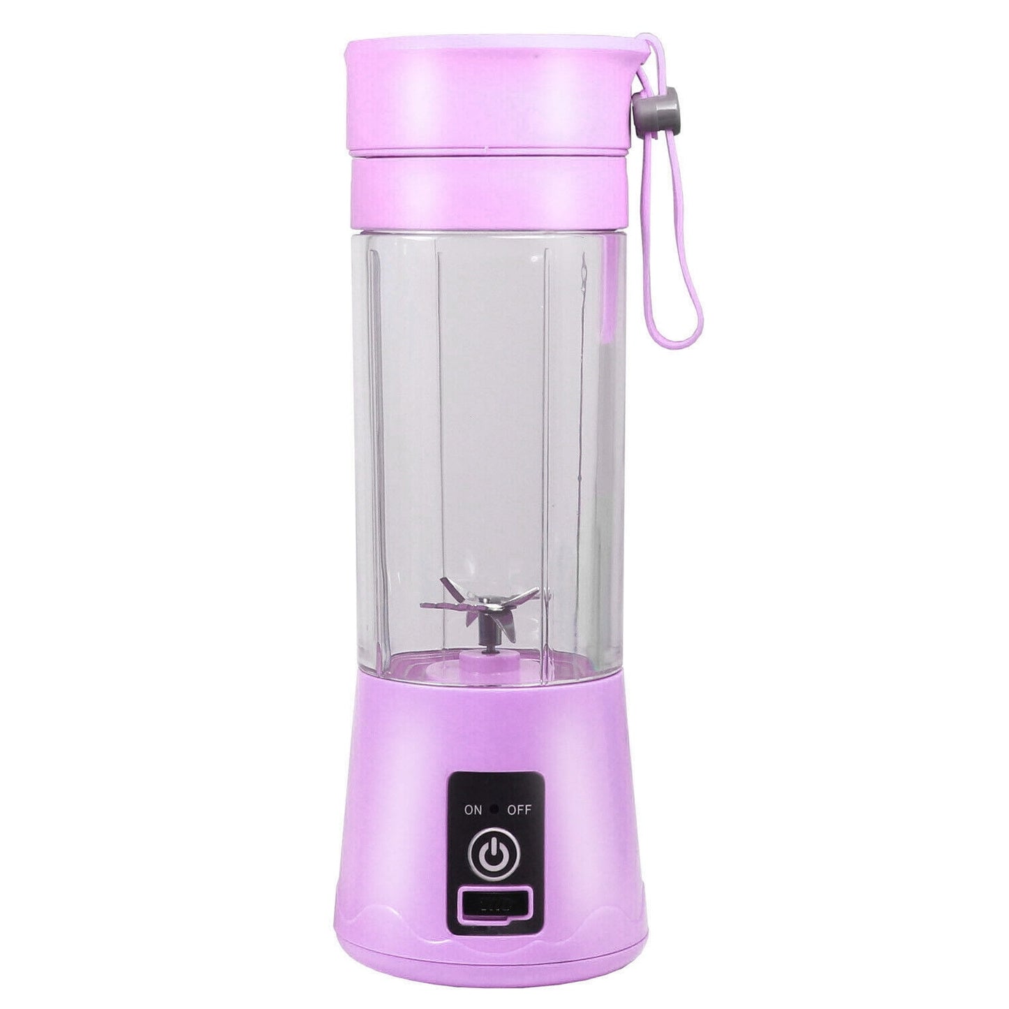 Mini Portable Blender,Smoothies Personal Blender Mini Shakes Juicer Cup USB Rechargeable With 6 blades,White Purple