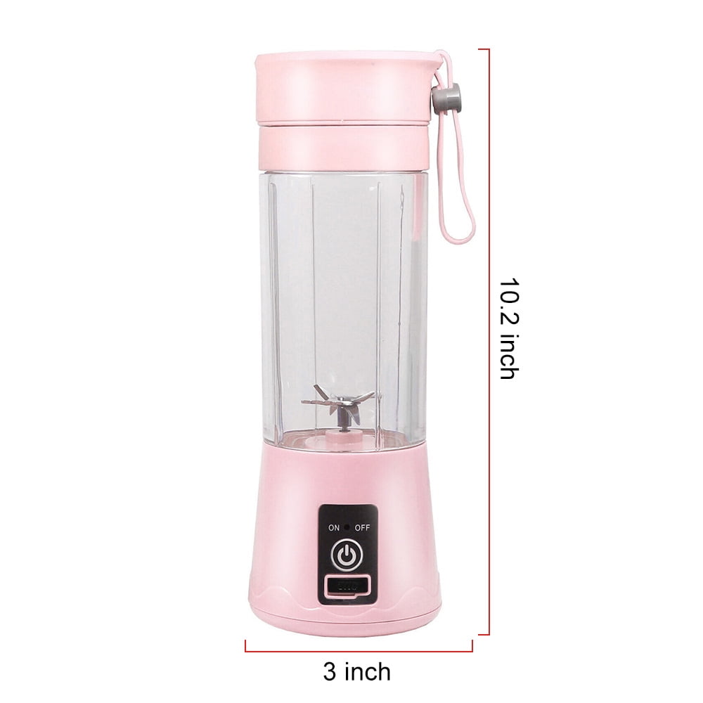 Mini Portable Blender,Smoothies Personal Blender Mini Shakes Juicer Cup USB Rechargeable With 6 blades,White Purple