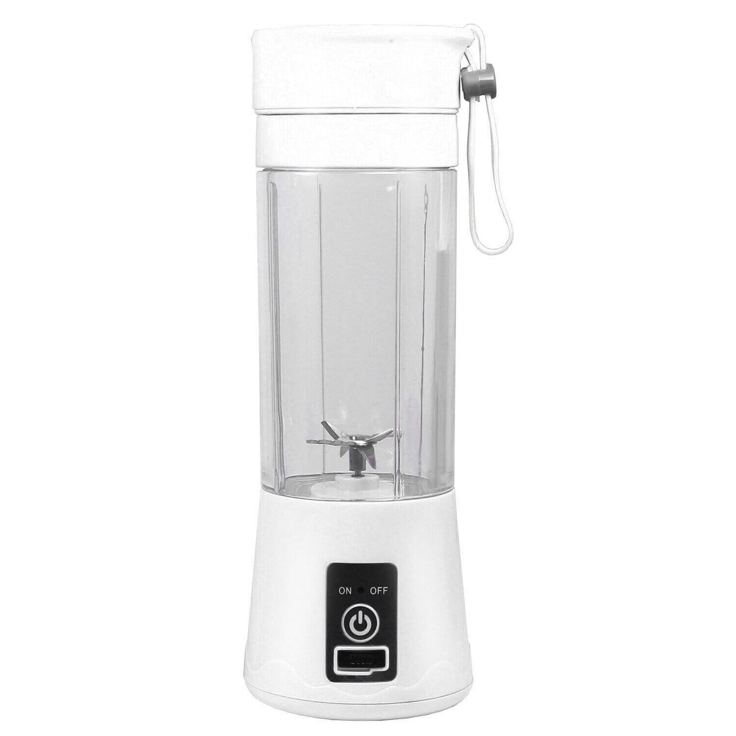 Mini Portable Blender,Smoothies Personal Blender Mini Shakes Juicer Cup USB Rechargeable With 6 blades White