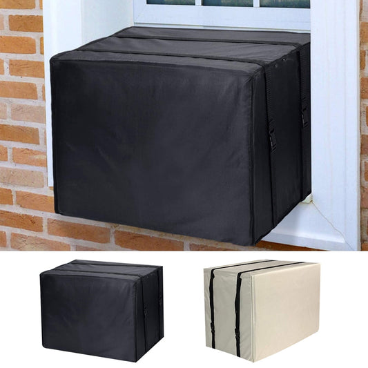 Cheers.US Window Air Conditioner Cover Outdoor, Outside Window AC Unit Cover Black Dust-Proof Waterproof AC Cover Outdoor Window AC Protection Cover XL Beige