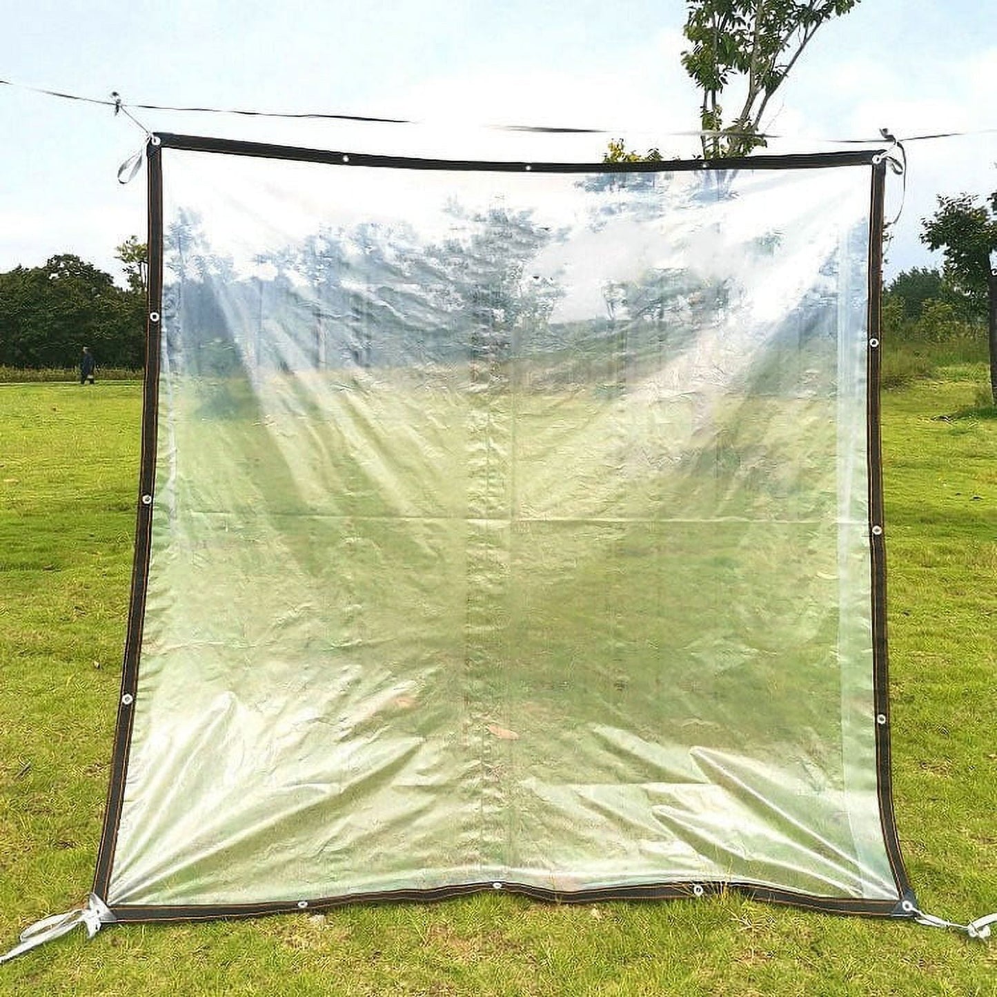 Clear Tarps Heavy Duty, Waterproof Tarpaulin Cover Greenhouse Garden Plant Patio 5 x 6.5FT 5*6.5ft