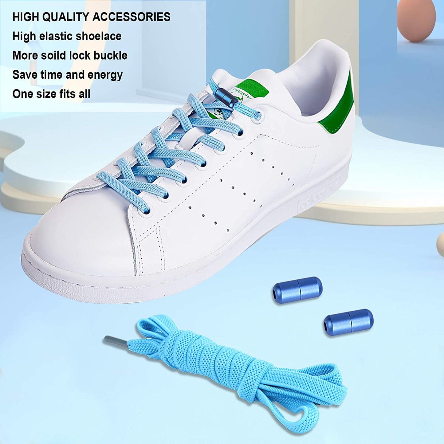 4Pairs No Tie Elastic Shoe Laces Adjustable Tieless Shoelaces, One Size Fits All Adult & Kids(Black, White, Red, Pink) Black, white, red, pink