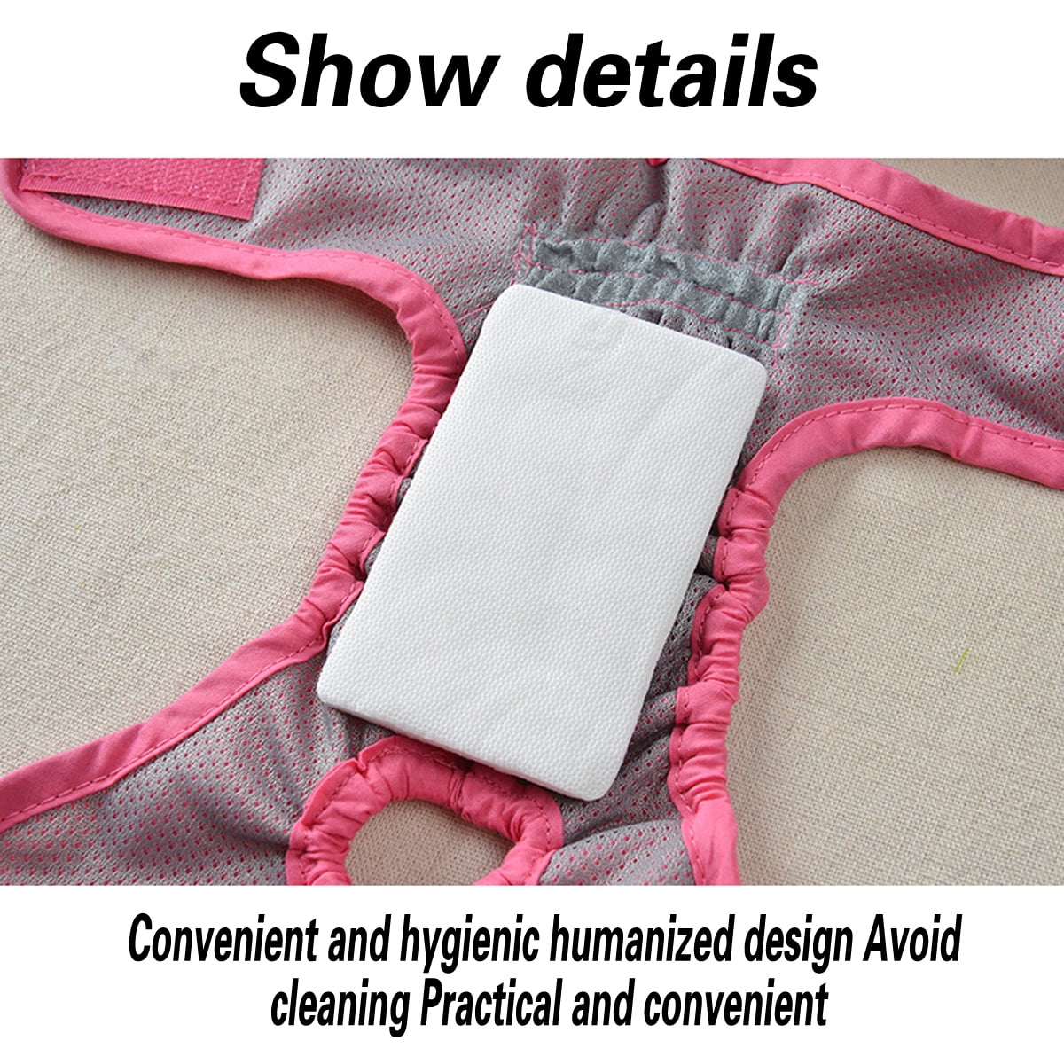 Comfortable Dog Underwear Dog Diapers Pants Male Female to Put On/Off Breathable Physiological Pants Reusable Sanitary Panties for Small to Large Dogs Pet (1pcs, Pink, XL) M Pink