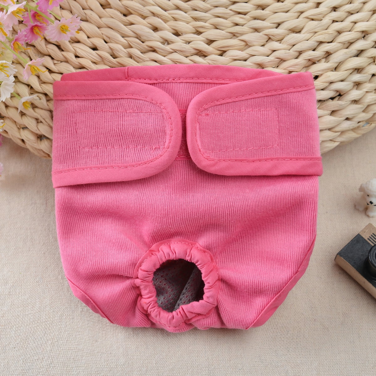 Comfortable Dog Underwear Dog Diapers Pants Male Female to Put On/Off Breathable Physiological Pants Reusable Sanitary Panties for Small to Large Dogs Pet (1pcs, Pink, XL) XL Pink