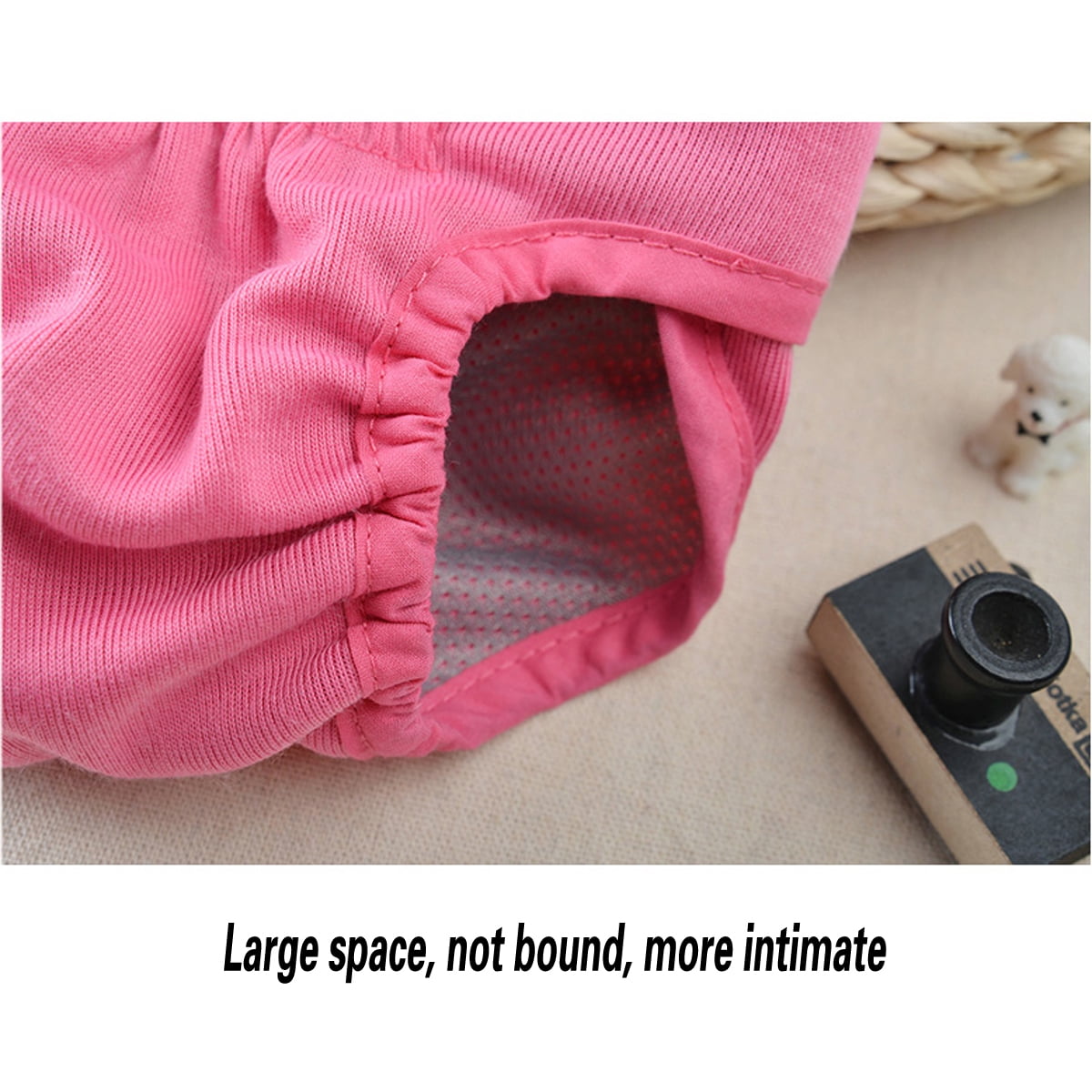 Comfortable Dog Underwear Dog Diapers Pants Male Female to Put On/Off Breathable Physiological Pants Reusable Sanitary Panties for Small to Large Dogs Pet (1pcs, Pink, XL) XL Pink
