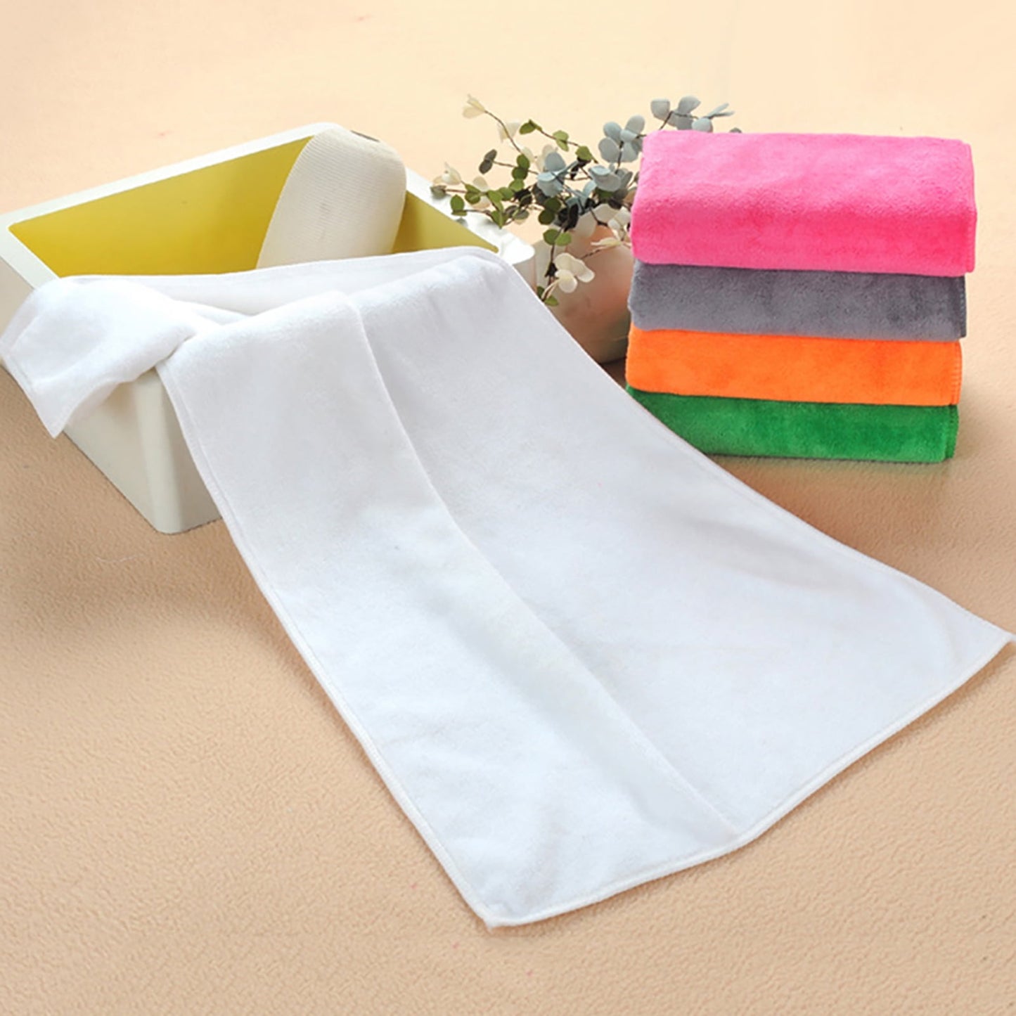 1Pc Microfiber Hair Towel Soft Super Absorbent Microfiber Microfiber Hair Towel Wraps Women for Gym Light Pink
