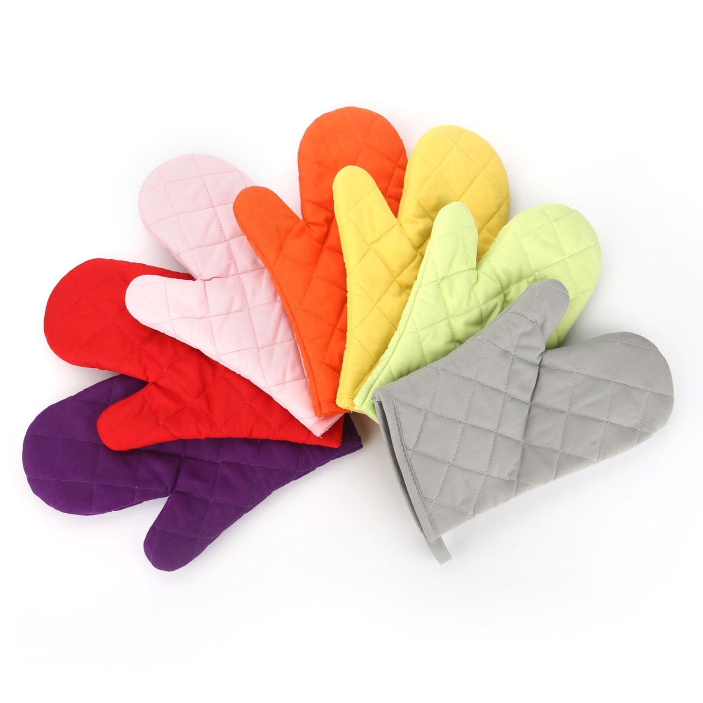 Poaug Oven Mitts on Sale Clearance 2Pc Oven Gloves Grill Gloves Slippery Cooking Gloves for Cooking Baking Grilling Yellow Red