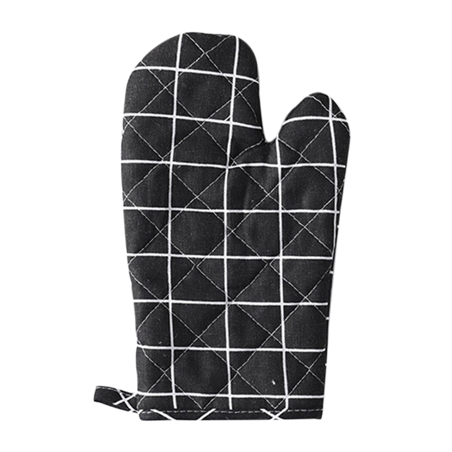 Poaug Oven Mitts on Sale Clearance 2Pc Oven Gloves Grill Gloves Slippery Cooking Gloves for Cooking Baking Grilling Yellow Z1-Black