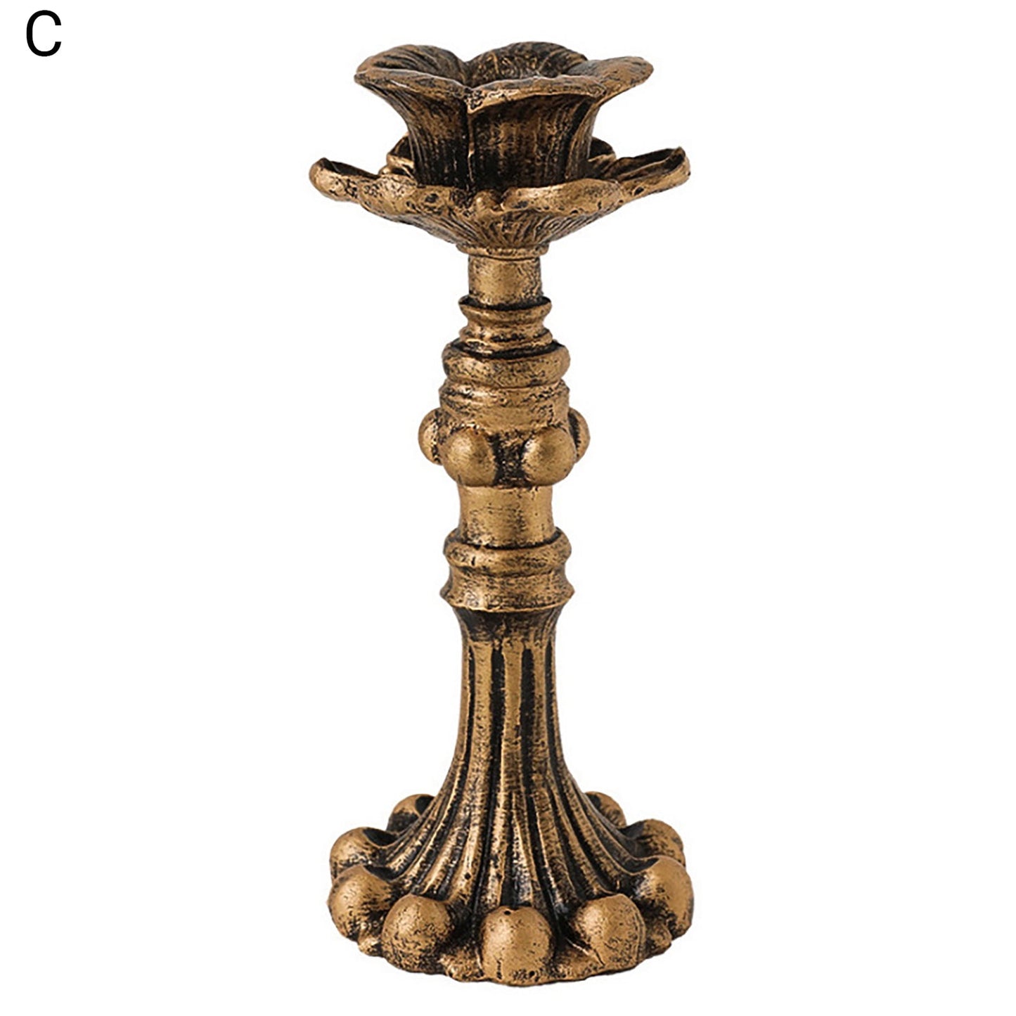 Visland Candlestick Holders , Brass Gold Candlestick Holder Set Candle Stick Holders Decorative Candlestick Stand for Wedding Party Dinning as shown 096