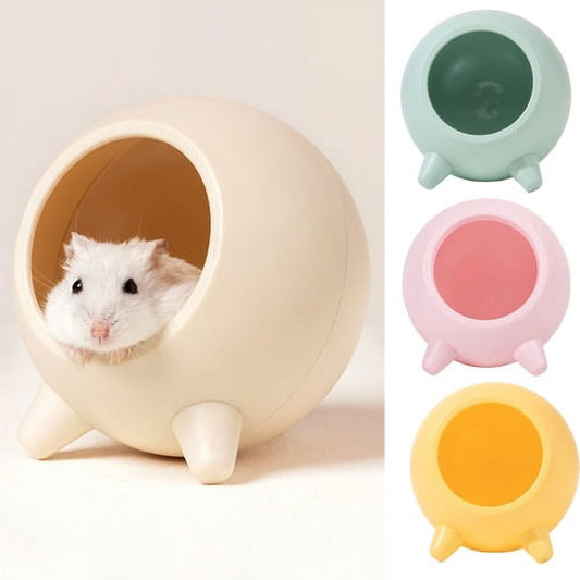 Visland House Semi-closed Keep Warm Burrowing Comfortable Hamster House Large Hideout for Hedgehog Chinchilla Bear Dragon nest Hamster Accessories Yellow