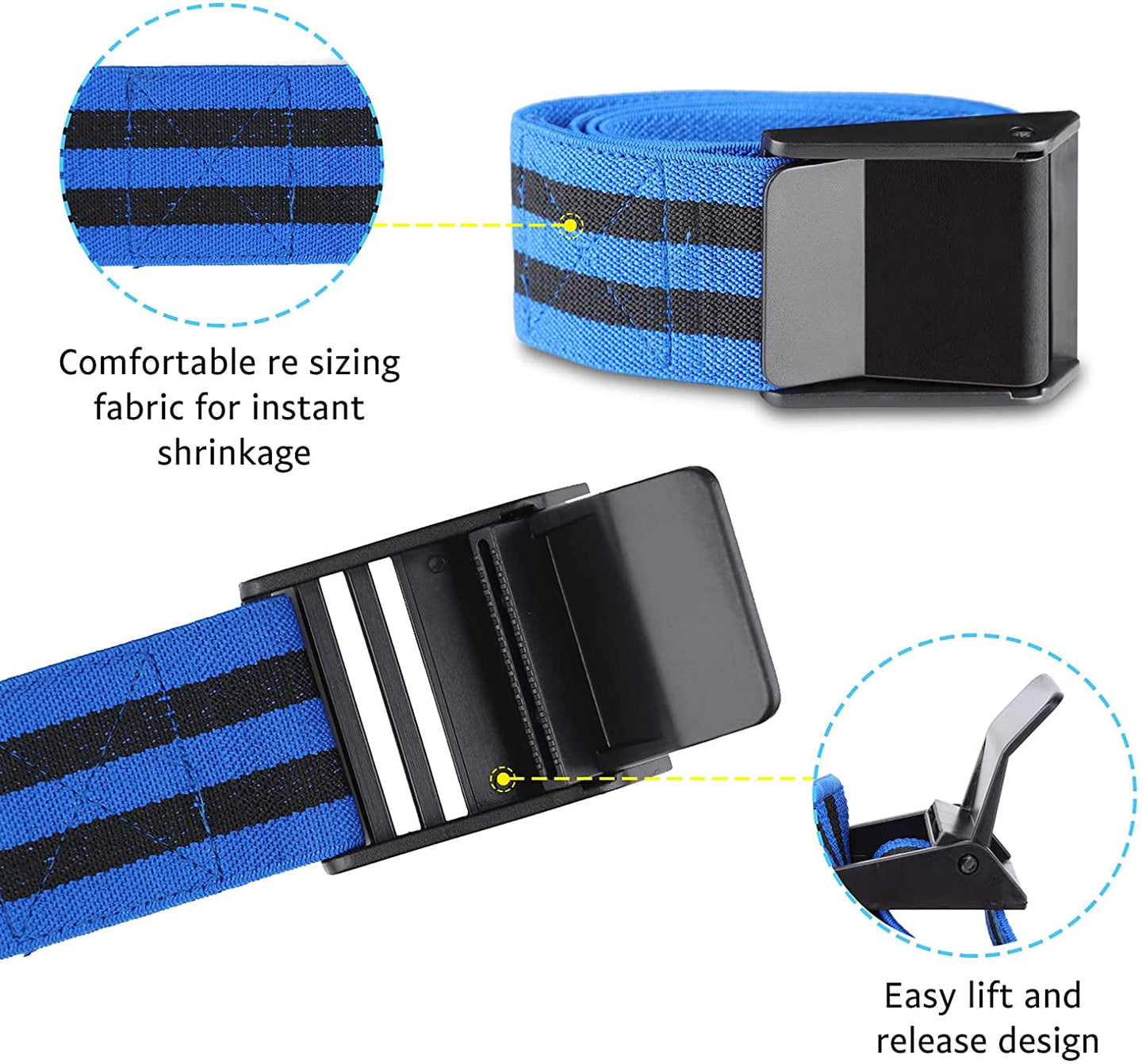 Blood Flow Restriction Bands for Women Glutes & Hip Building, Occlusion Training Bands, Best Fabric Resistance Bands for Exercising Your Butt, Squat, Thigh, Fitness Blue