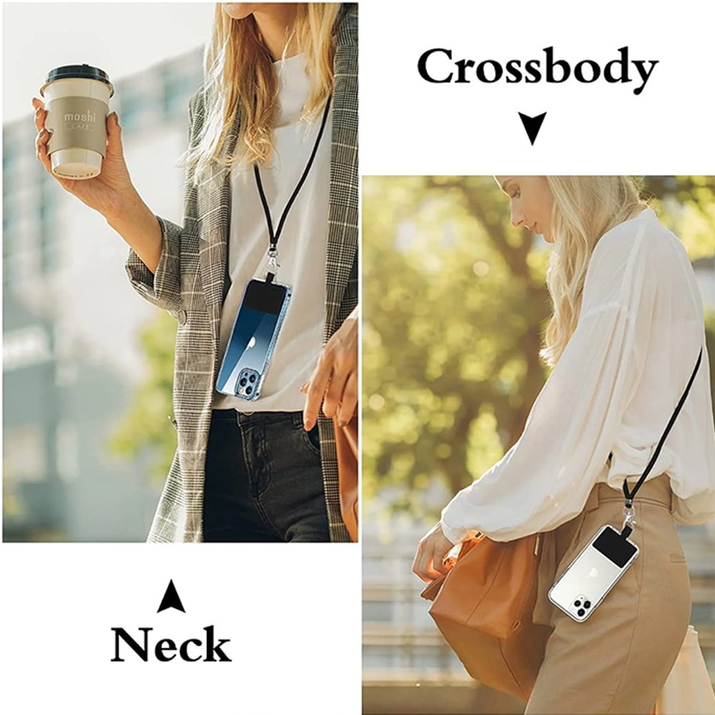 Mightlink Phone Lanyard,Universal Crossbody Cell Phone Lanyards Adjustable Shoulder Neck Straps,Cell Phone Lanyard Compatible for All Smartphones Light Grey