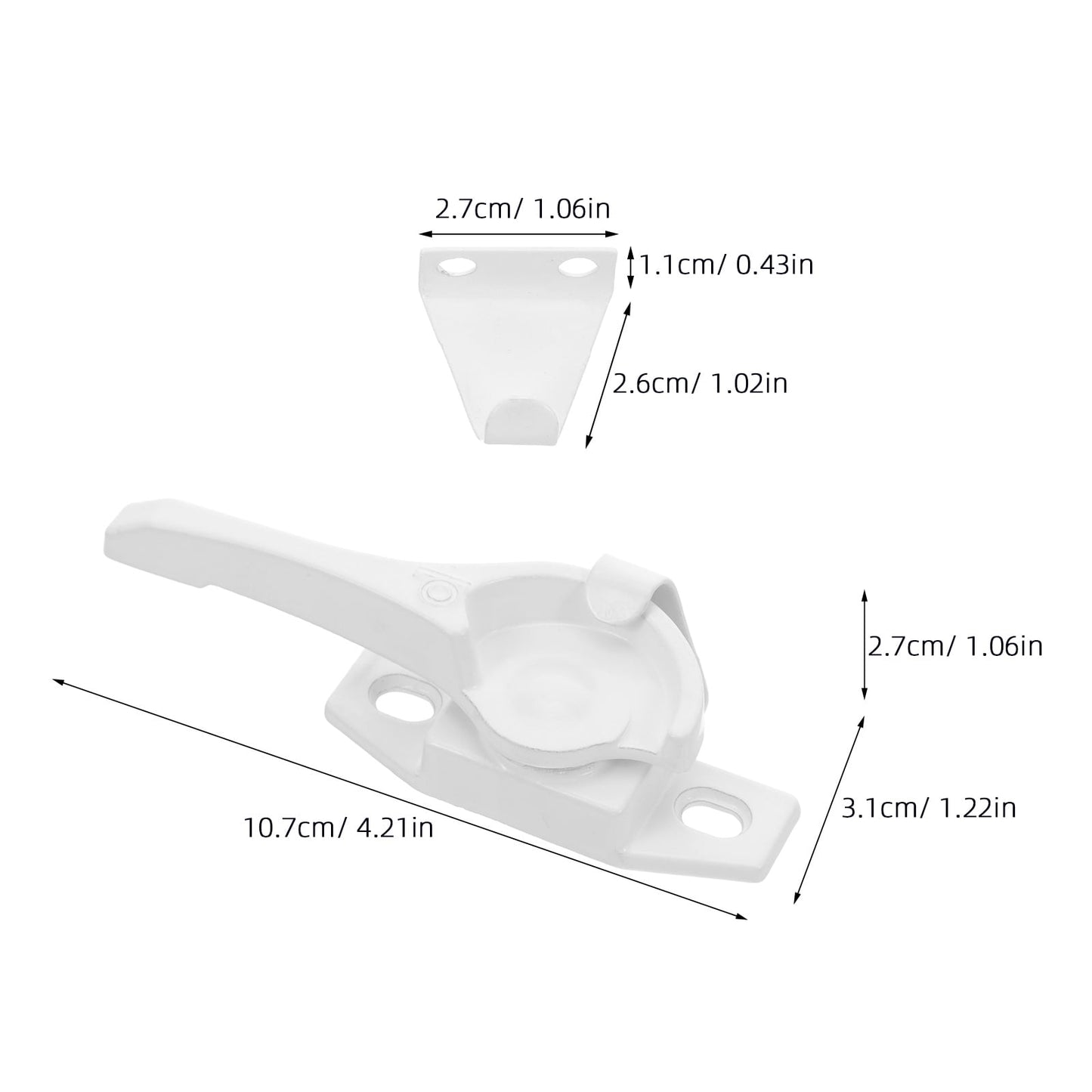 HOOWIFFY Aluminum Sliding Window Lock, and Stylish Design, Easy to Install, Includes 4 Sets for Secure