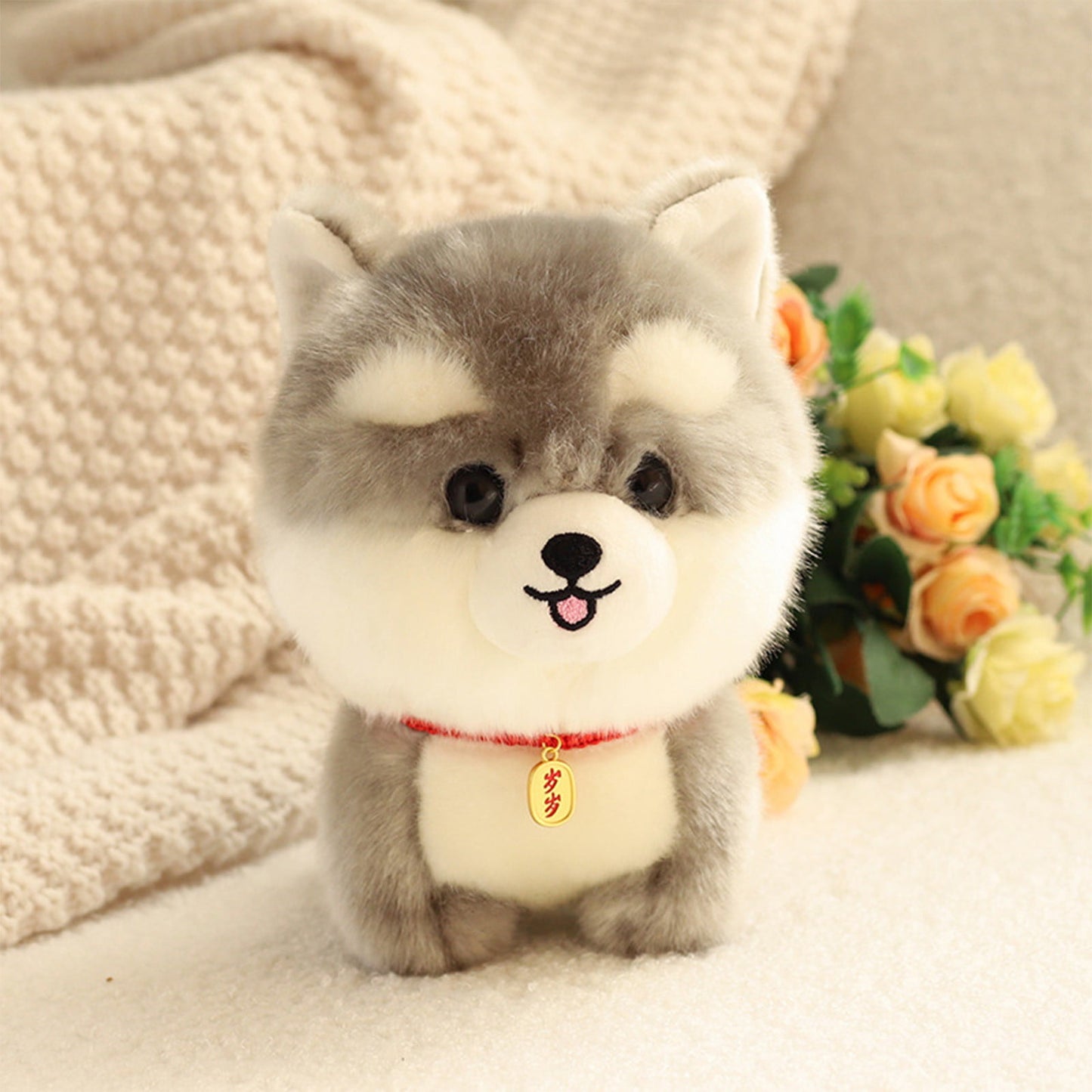 Chmadoxn Dog Plush Toys Cute Soft Stuffed Cartoons Puppy Plush Dolls Suitable Lovers Birthday Party Gift for Children and Adults