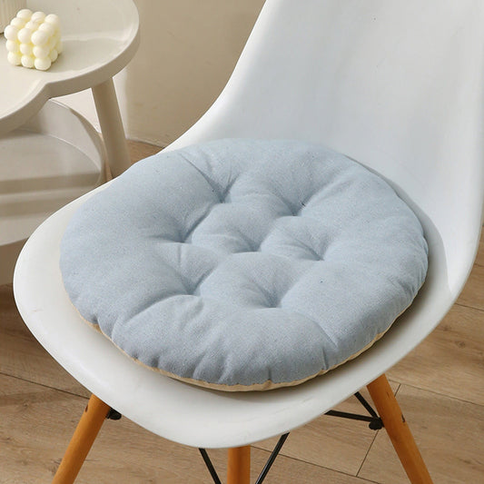 AYktou Seat Cushion 19.7*19.7in Thickened Large Size Chair Cushions Candy Color Round Soft Office Chair Cushion Breathable Linen Meditation Floor Pillow for Tatami Living Room Car Dorm Desk Chair 11.81" x 11.81" Pink