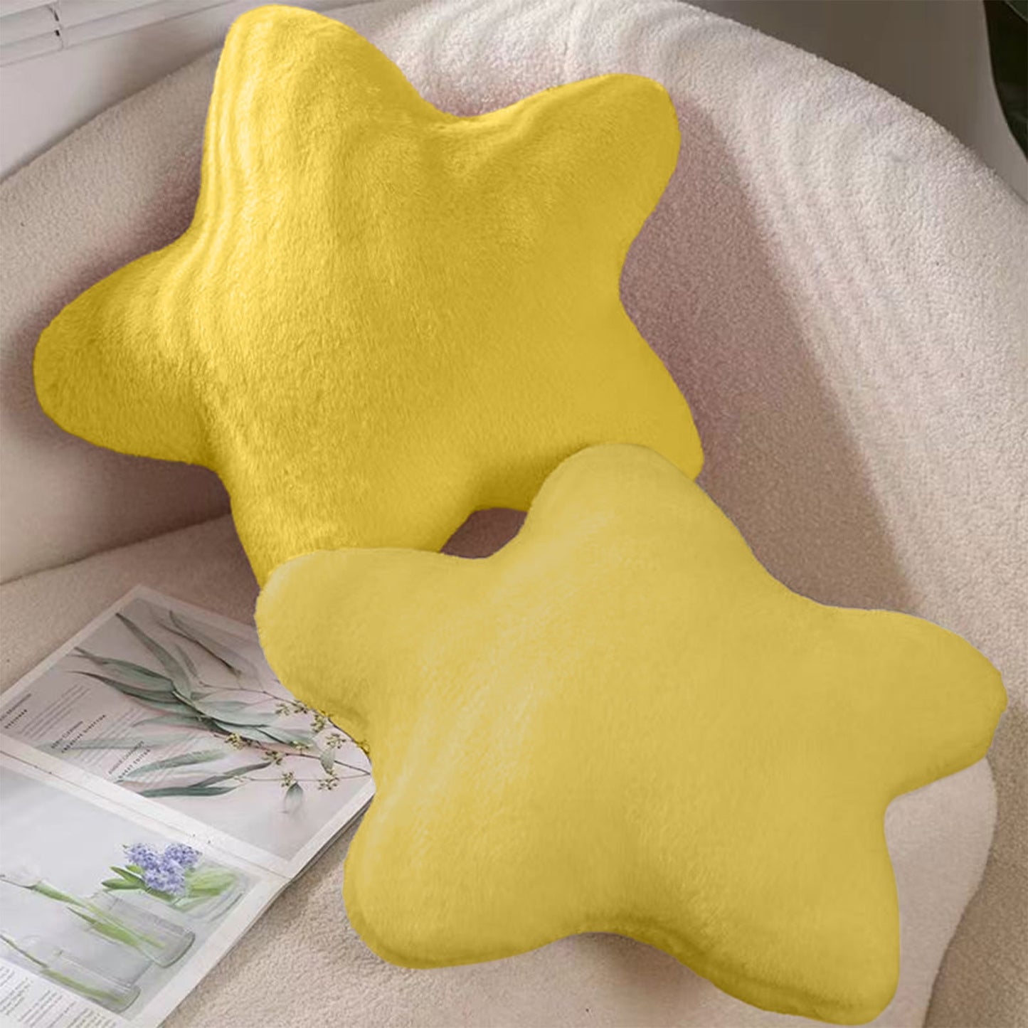 Chmadoxn Toddler Toys, Baby Toys Star Pillow Decorative Throw Pillows For Bed Couch Star Shaped Pillow Floor Cushions Room Decor Pillow With Soft Faux For Sofa Bedroom Toys for Kids, Birthday Gifts 13.7×13.7×1.2 in BU