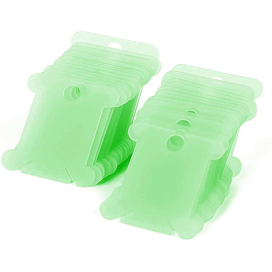 Chmadoxn Embroidery Floss Bobbins, Sewing Thread Winding Plate Board,50 pc Embroidery Floss Organizer, Plastic Embroidery Thread Cards for Cross Stitch Thread Holder Sewing Storage 50 pc Green