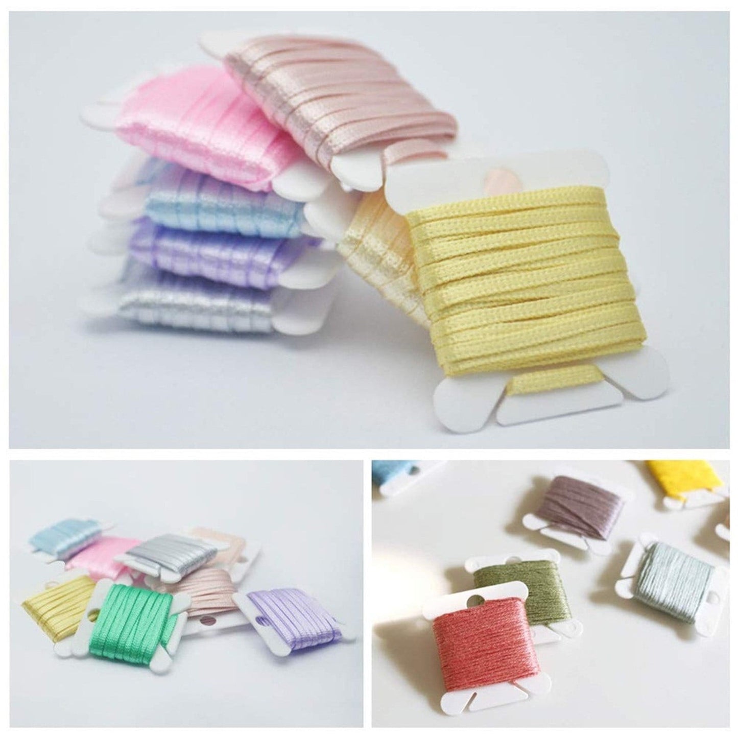 Chmadoxn Embroidery Floss Bobbins, Sewing Thread Winding Plate Board,50 pc Embroidery Floss Organizer, Plastic Embroidery Thread Cards for Cross Stitch Thread Holder Sewing Storage 100 pc Green