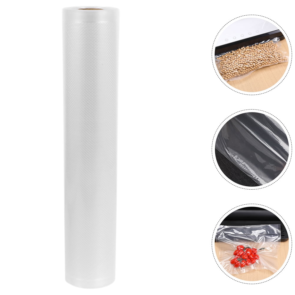 SKISUNO Vacuum Sealer Bags 2 Rolls Transparent Food Storage Bags 196.5x11x0.04 Inches and Reusable 500.00X28.00X0.10CM Transparent