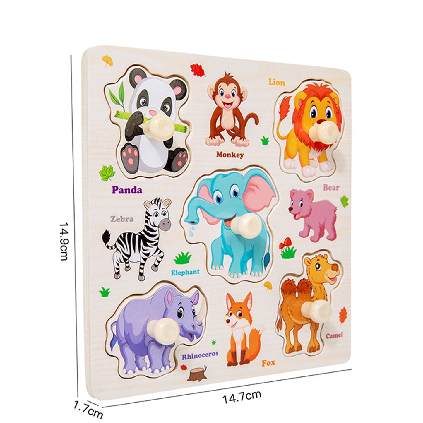 Darzheoy Wooden Puzzles for Toddlers, Montessori Toys for Toddlers Age 1-3, Kids Educational Learning Toys, Early Educational Toys, Christmas Birthday Gifts for Boys & Girls A