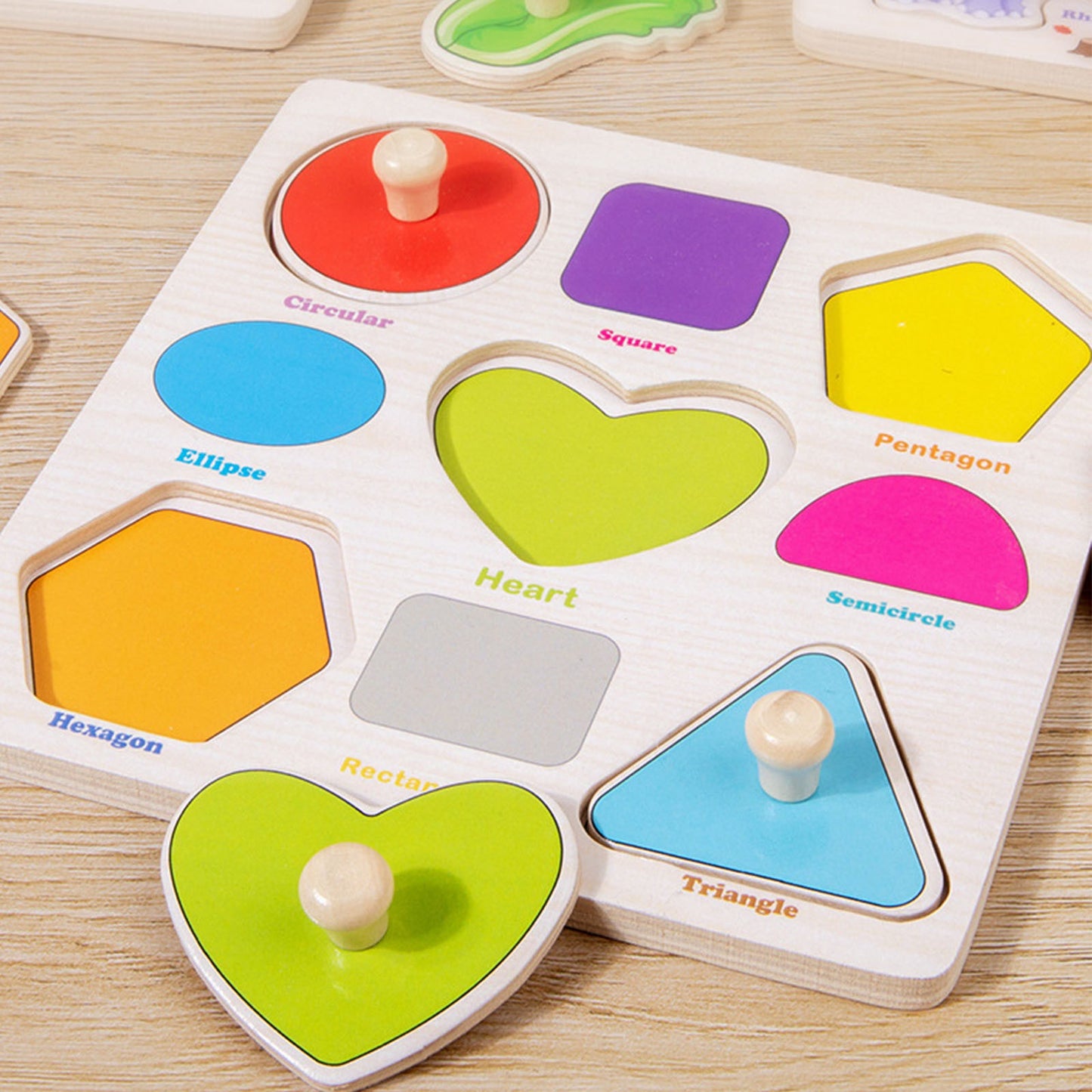 Darzheoy Wooden Puzzles for Toddlers, Montessori Toys for Toddlers Age 1-3, Kids Educational Learning Toys, Early Educational Toys, Christmas Birthday Gifts for Boys & Girls C