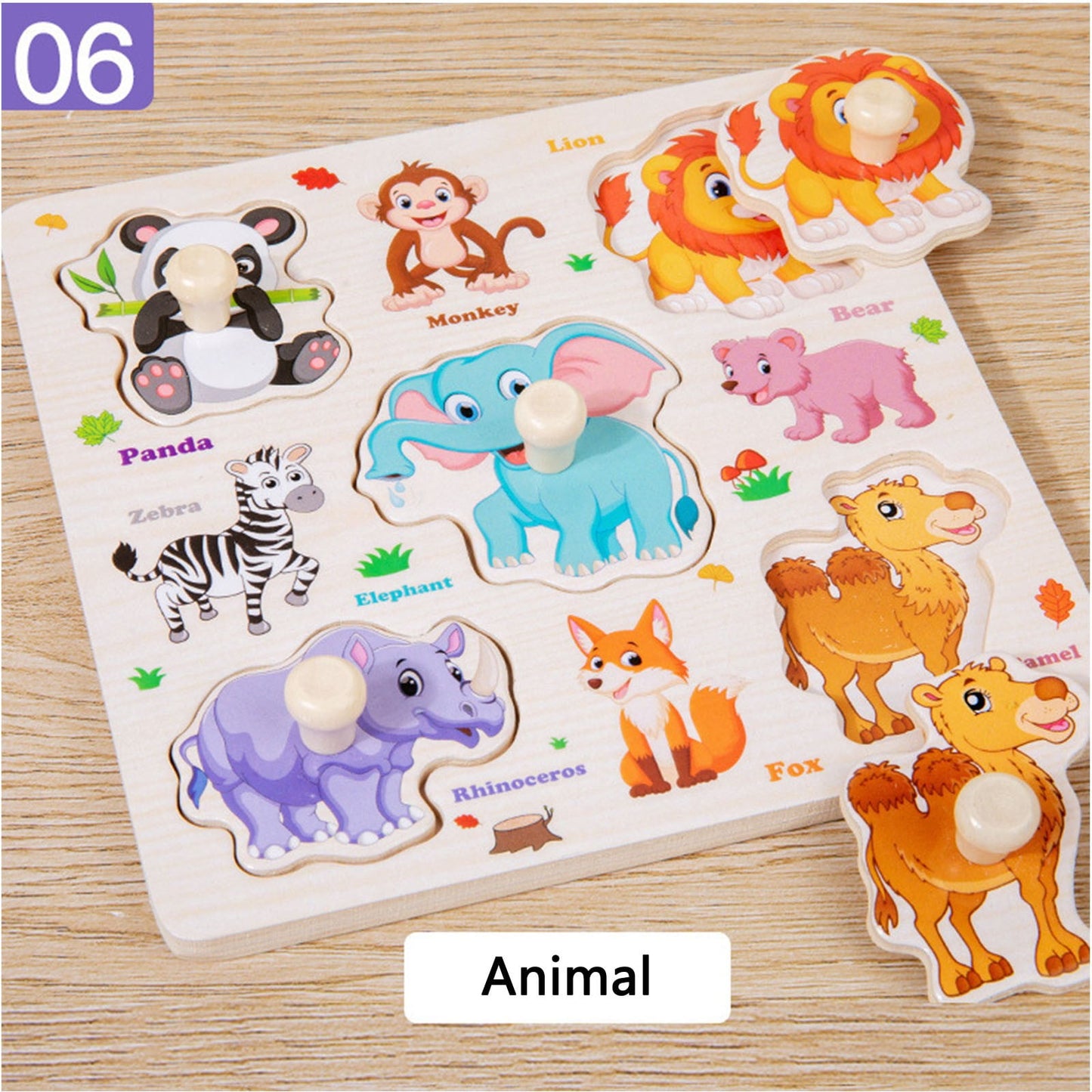 Darzheoy Wooden Puzzles for Toddlers, Montessori Toys for Toddlers Age 1-3, Kids Educational Learning Toys, Early Educational Toys, Christmas Birthday Gifts for Boys & Girls E