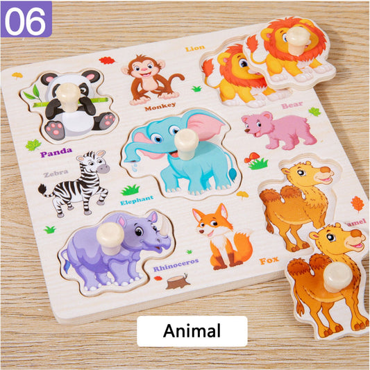 Darzheoy Wooden Puzzles for Toddlers, Montessori Toys for Toddlers Age 1-3, Kids Educational Learning Toys, Early Educational Toys, Christmas Birthday Gifts for Boys & Girls E