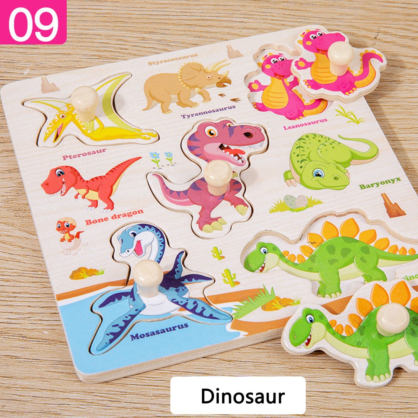 Darzheoy Wooden Puzzles for Toddlers, Montessori Toys for Toddlers Age 1-3, Kids Educational Learning Toys, Early Educational Toys, Christmas Birthday Gifts for Boys & Girls H