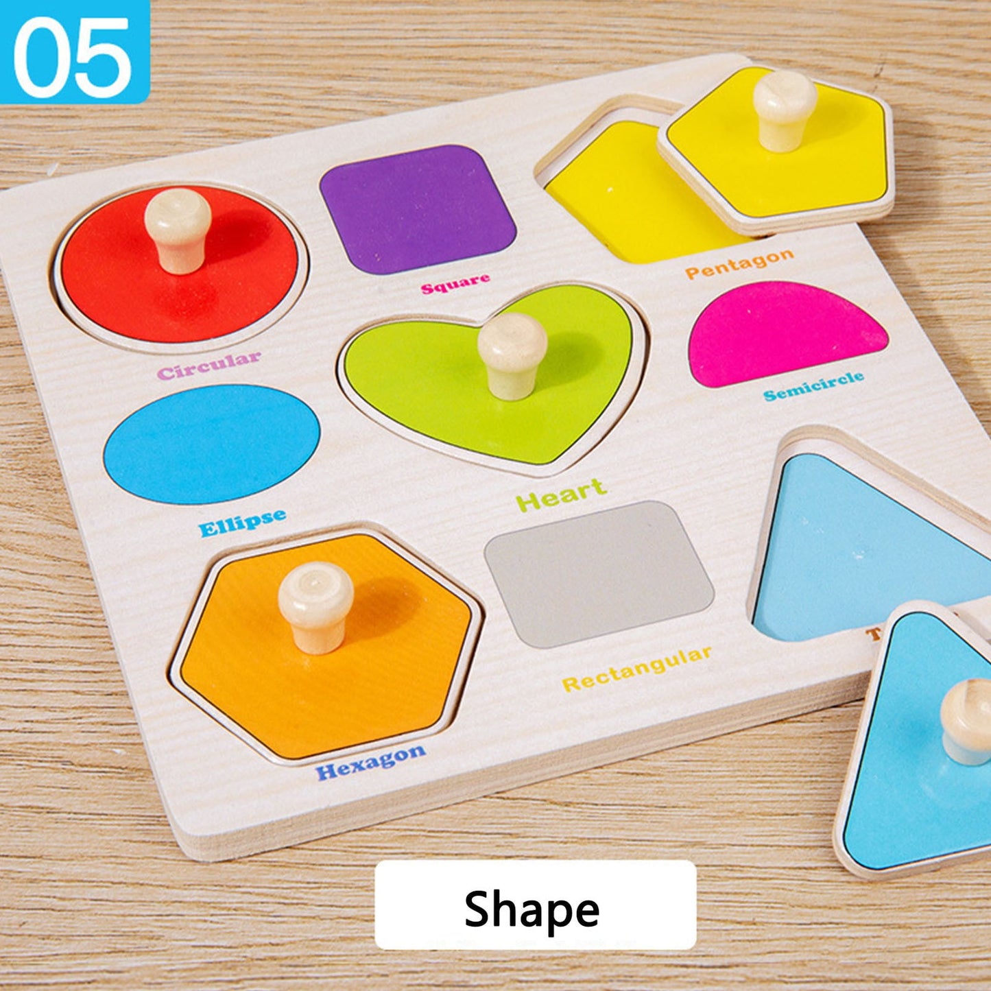 Darzheoy Wooden Puzzles for Toddlers, Montessori Toys for Toddlers Age 1-3, Kids Educational Learning Toys, Early Educational Toys, Christmas Birthday Gifts for Boys & Girls J